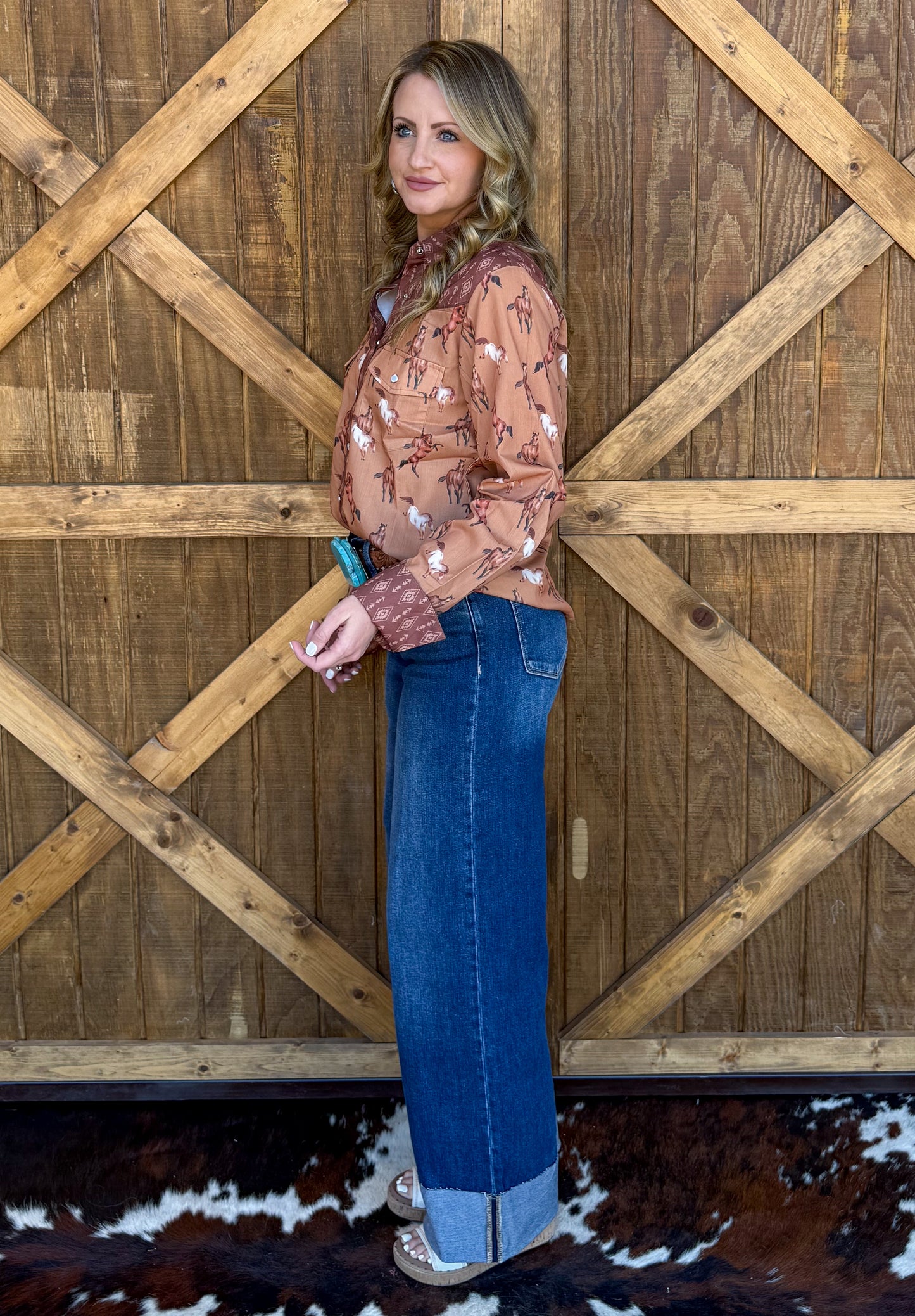 Ranch Horses Pearl Snap