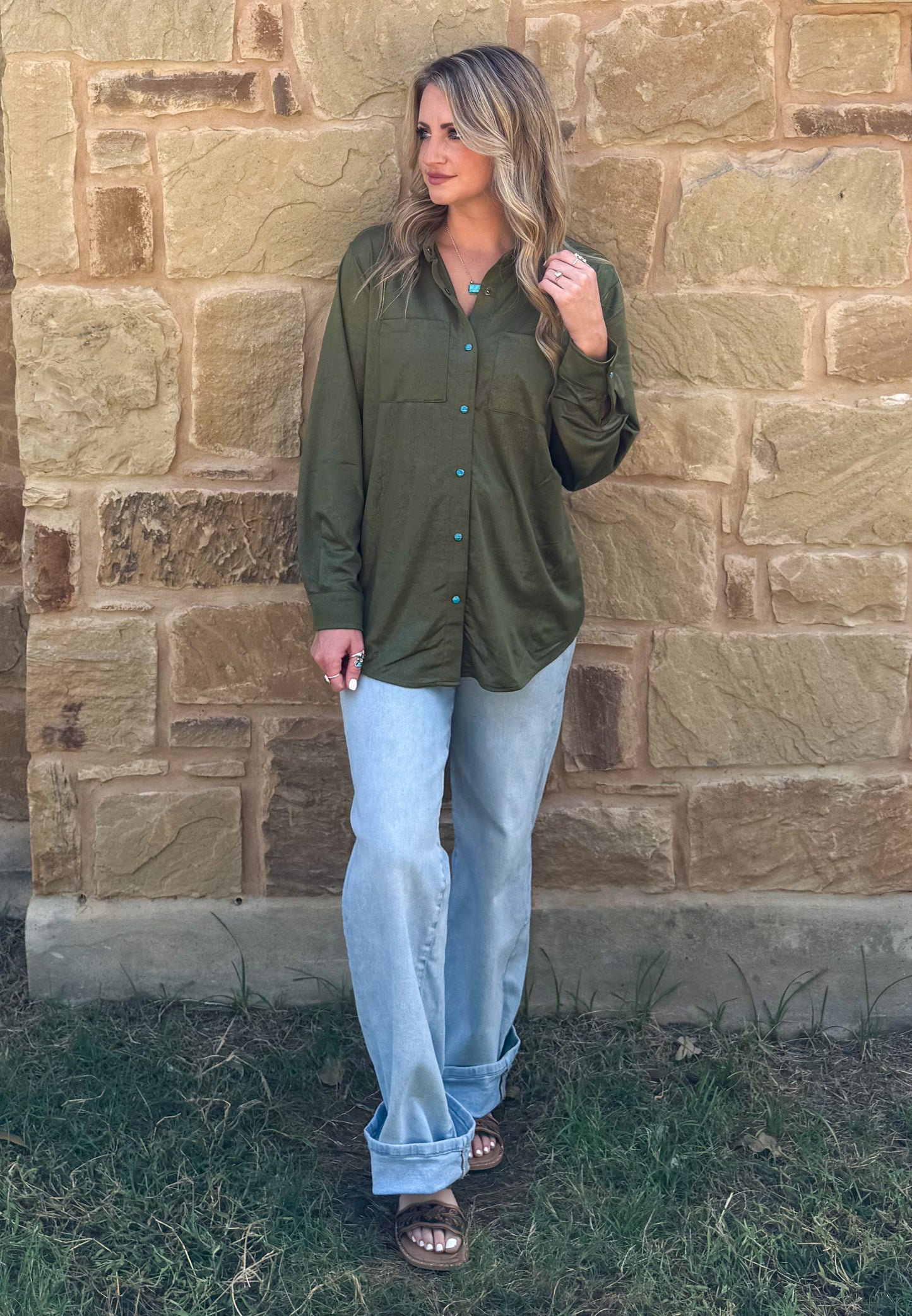 Leather Lux Top *Agave