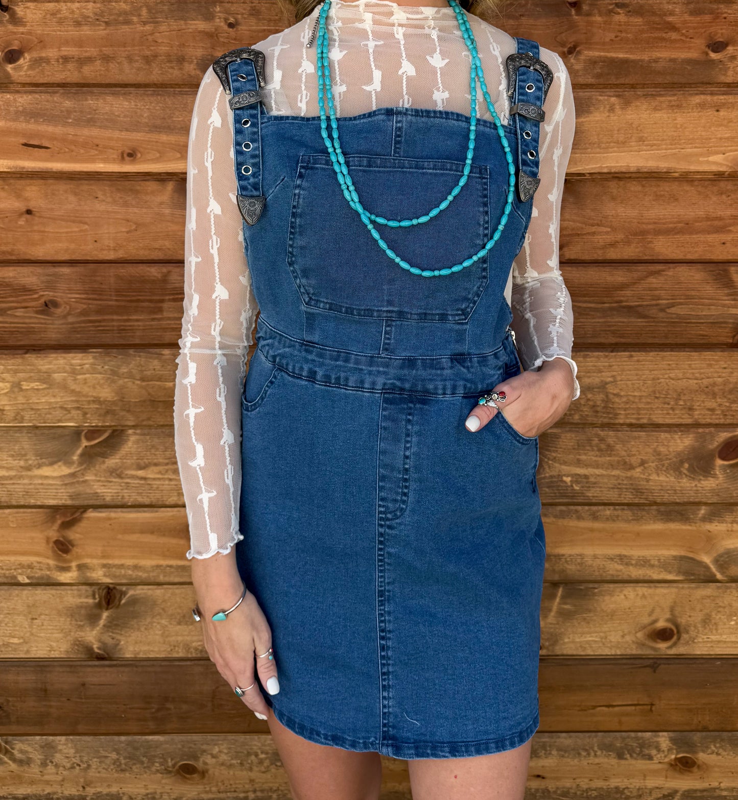 Blue Jean Baby Overall Dress