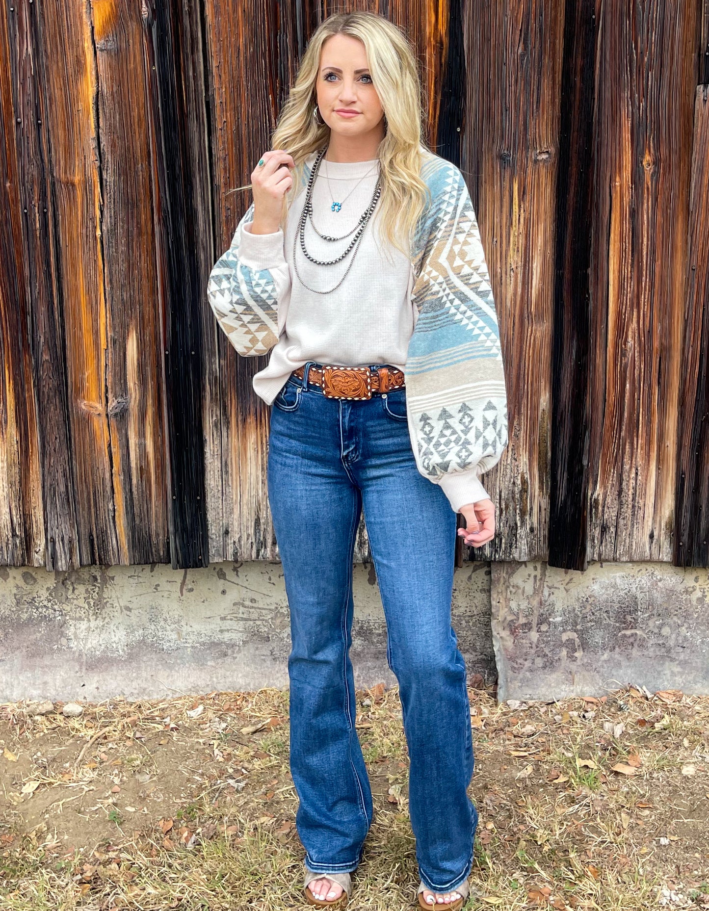 Aztec Long Sleeve *Cream