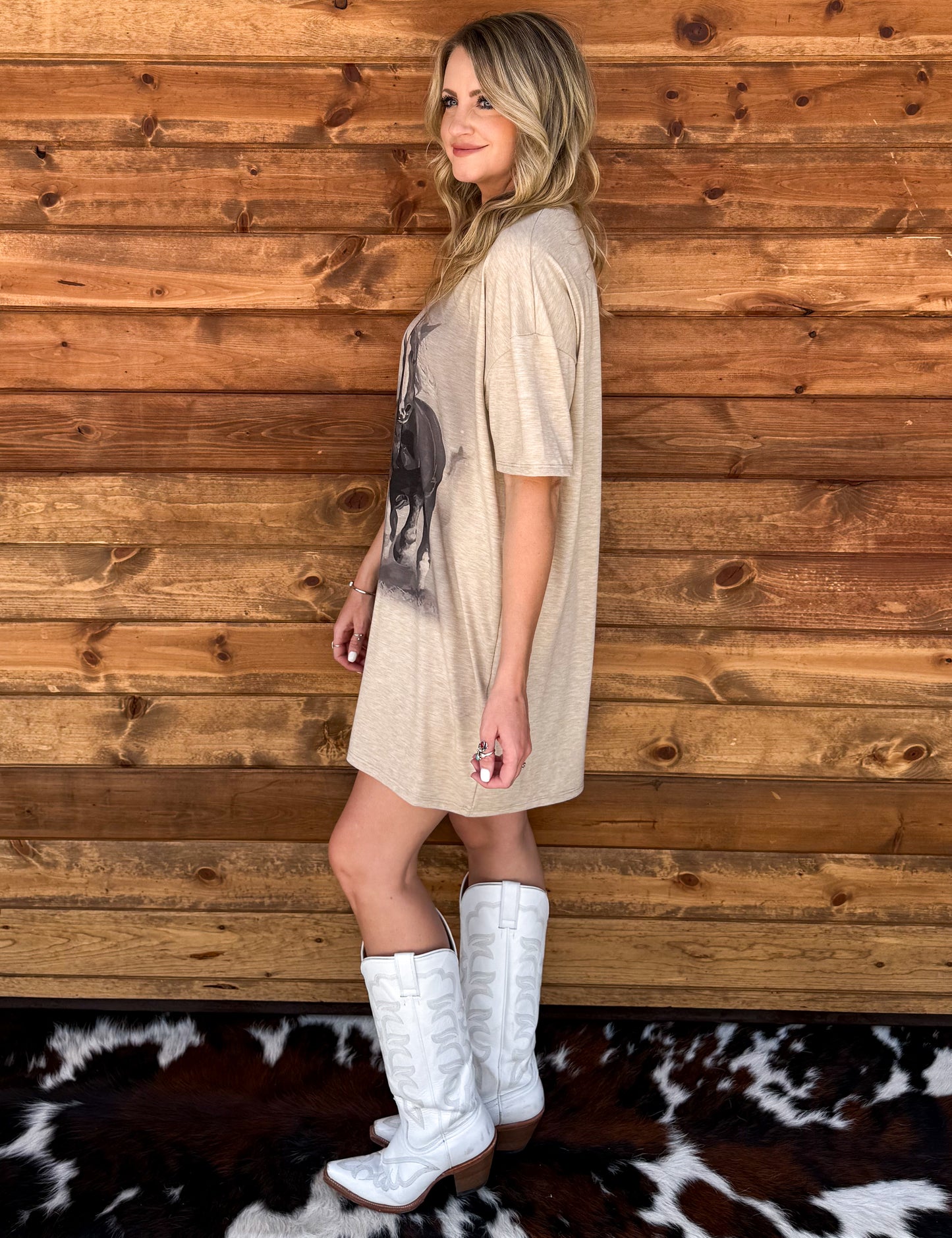 Untamed Horses T-Shirt Dress