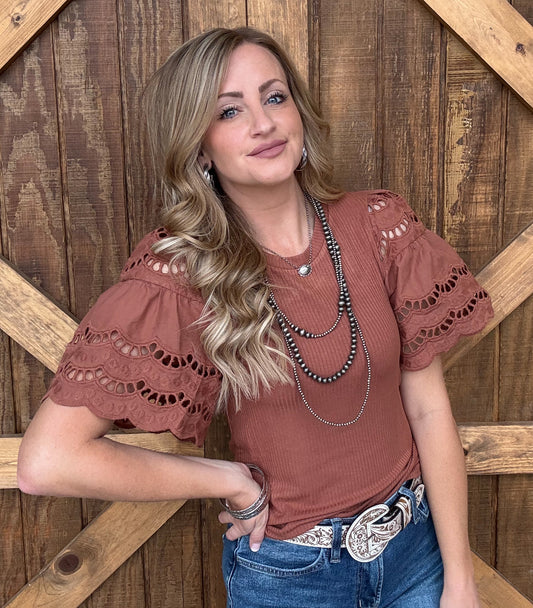 The Rita Blouse *Brown