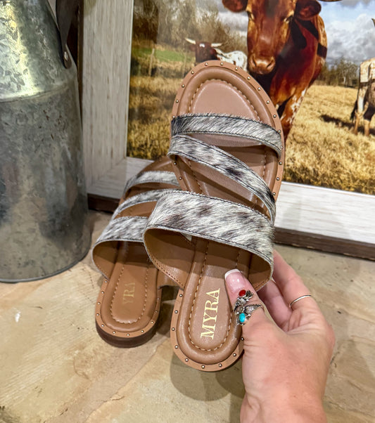 Ranch Cowhide Sandals