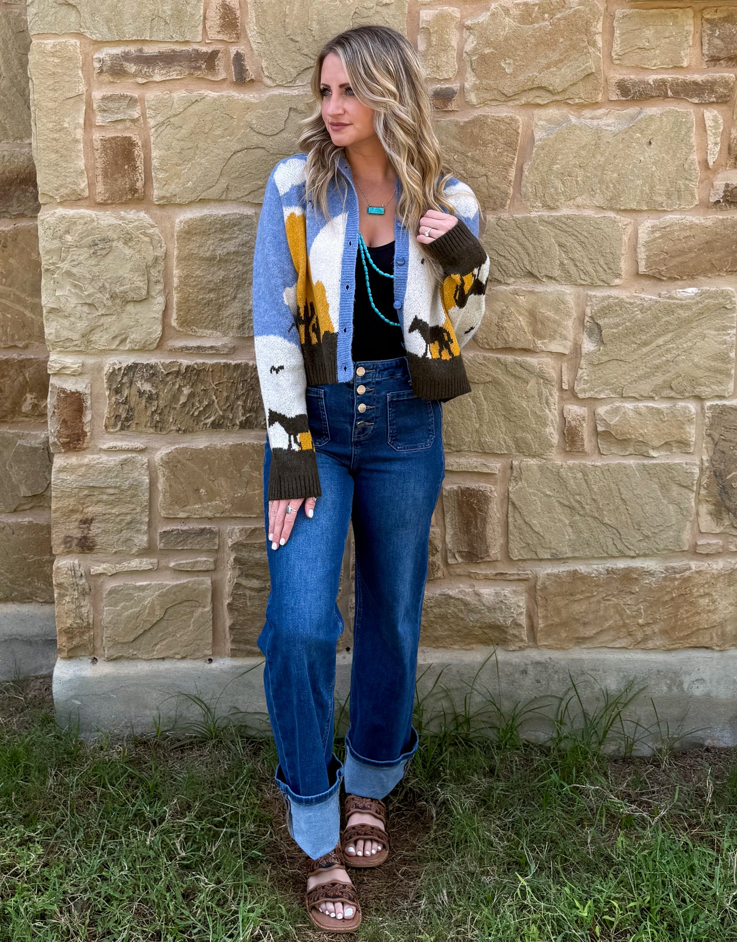 Sunset Horse Cardigan
