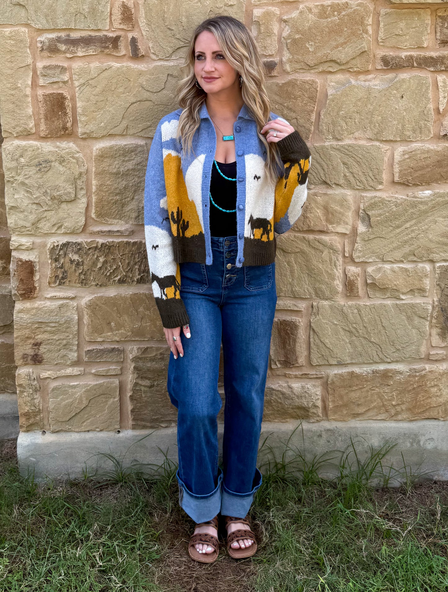 Sunset Horse Cardigan