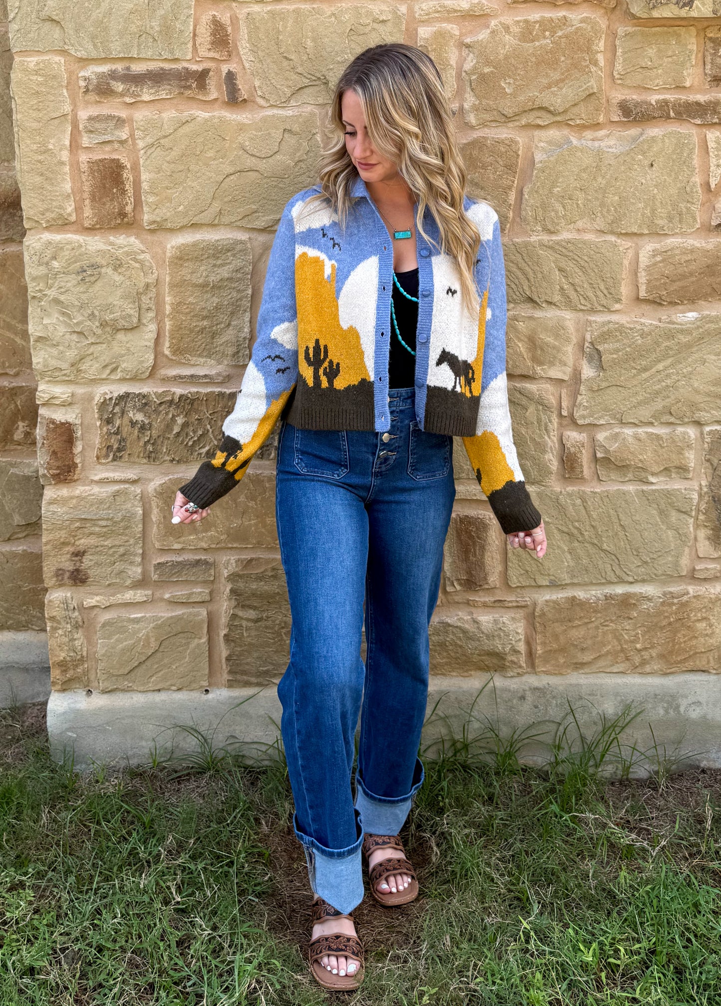 Sunset Horse Cardigan