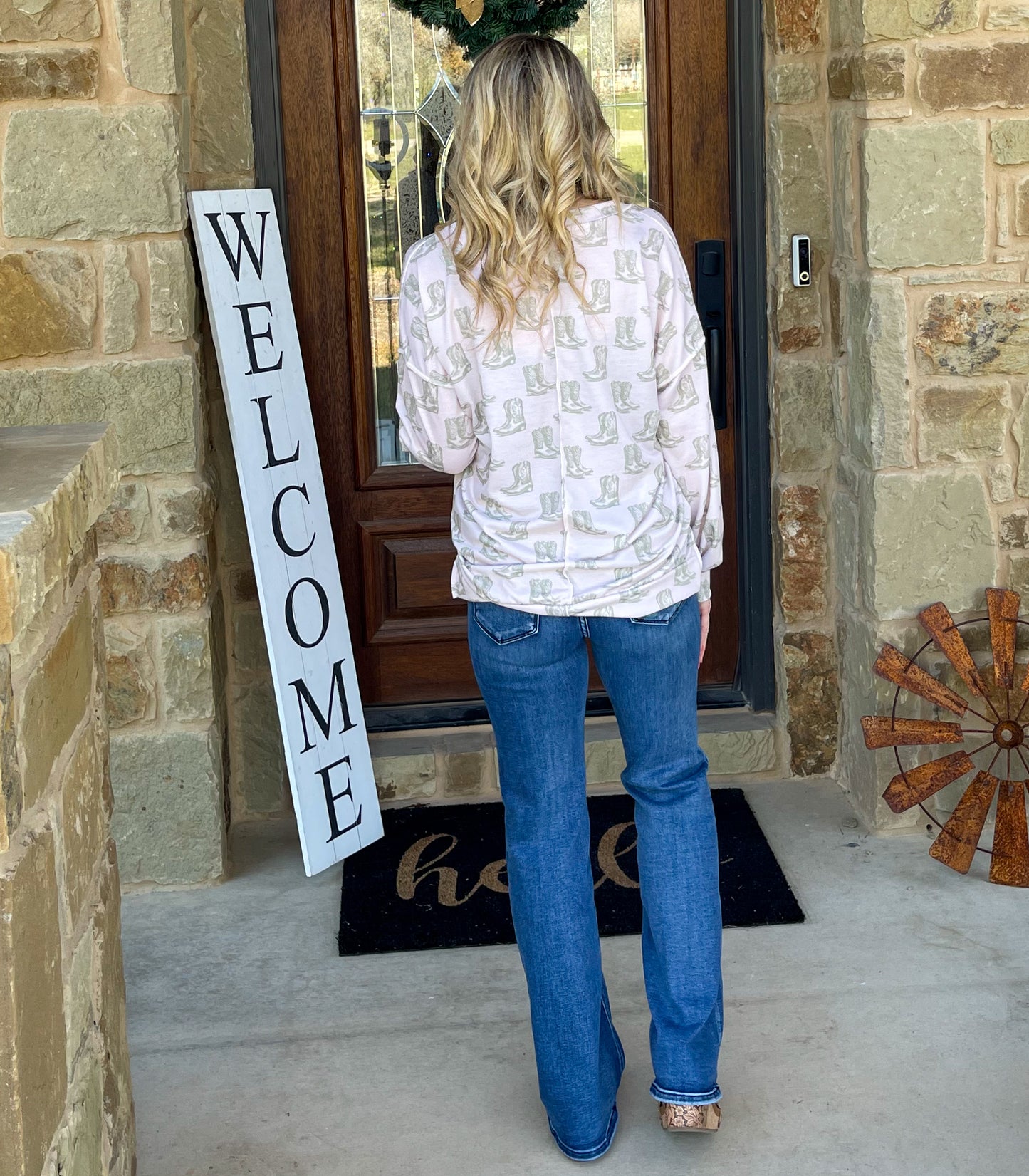 Old Cowboy Boots Long Sleeve