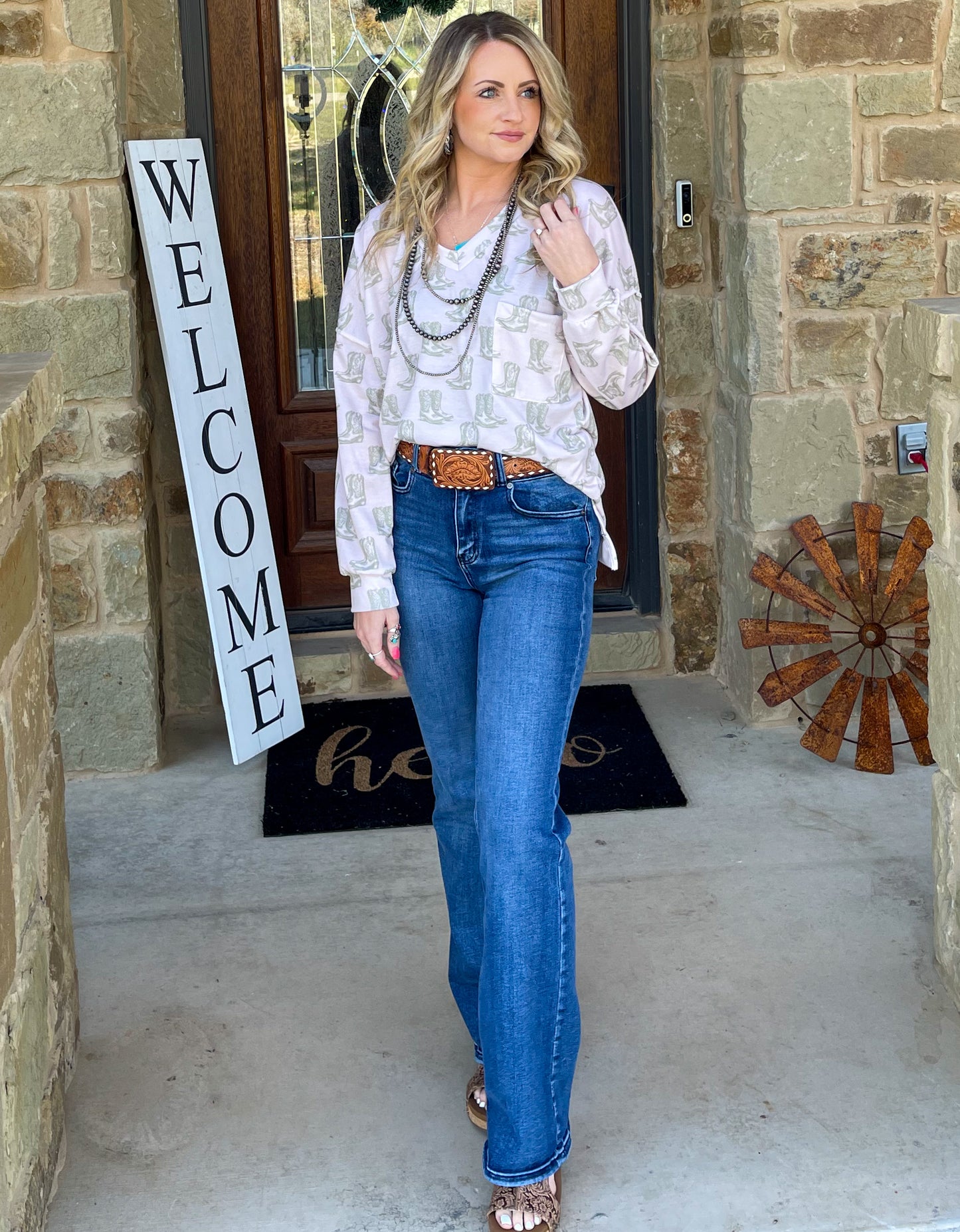Old Cowboy Boots Long Sleeve