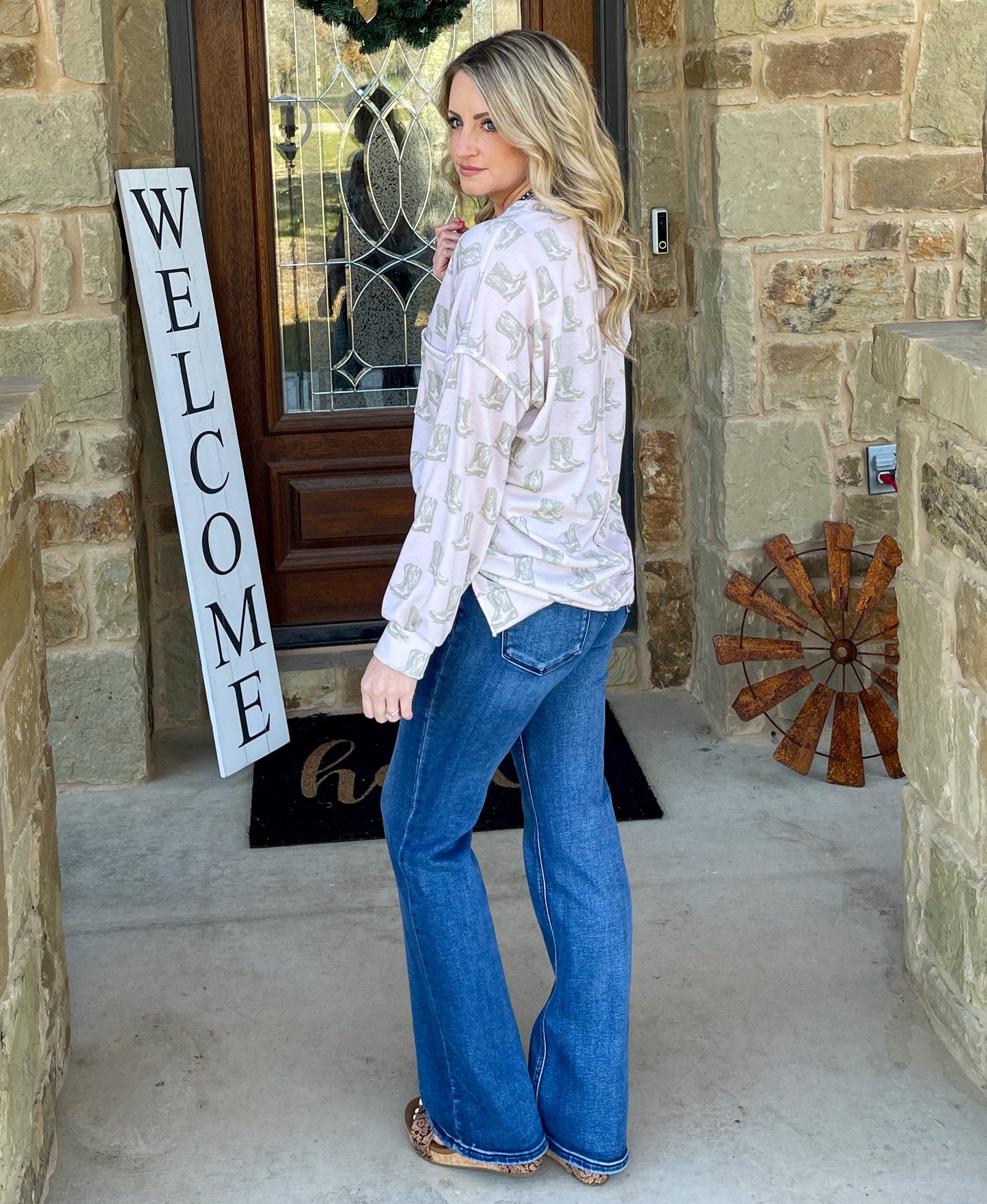 Old Cowboy Boots Long Sleeve