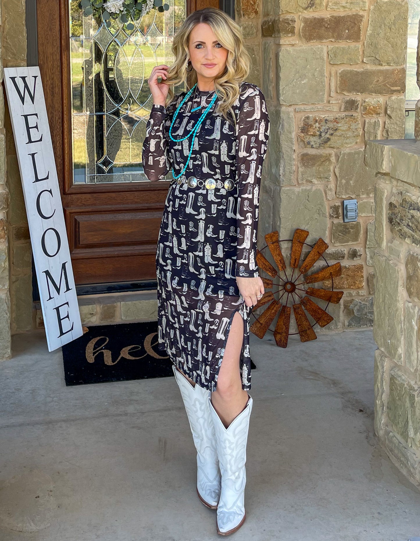 Boot Scootin’ Mesh Dress