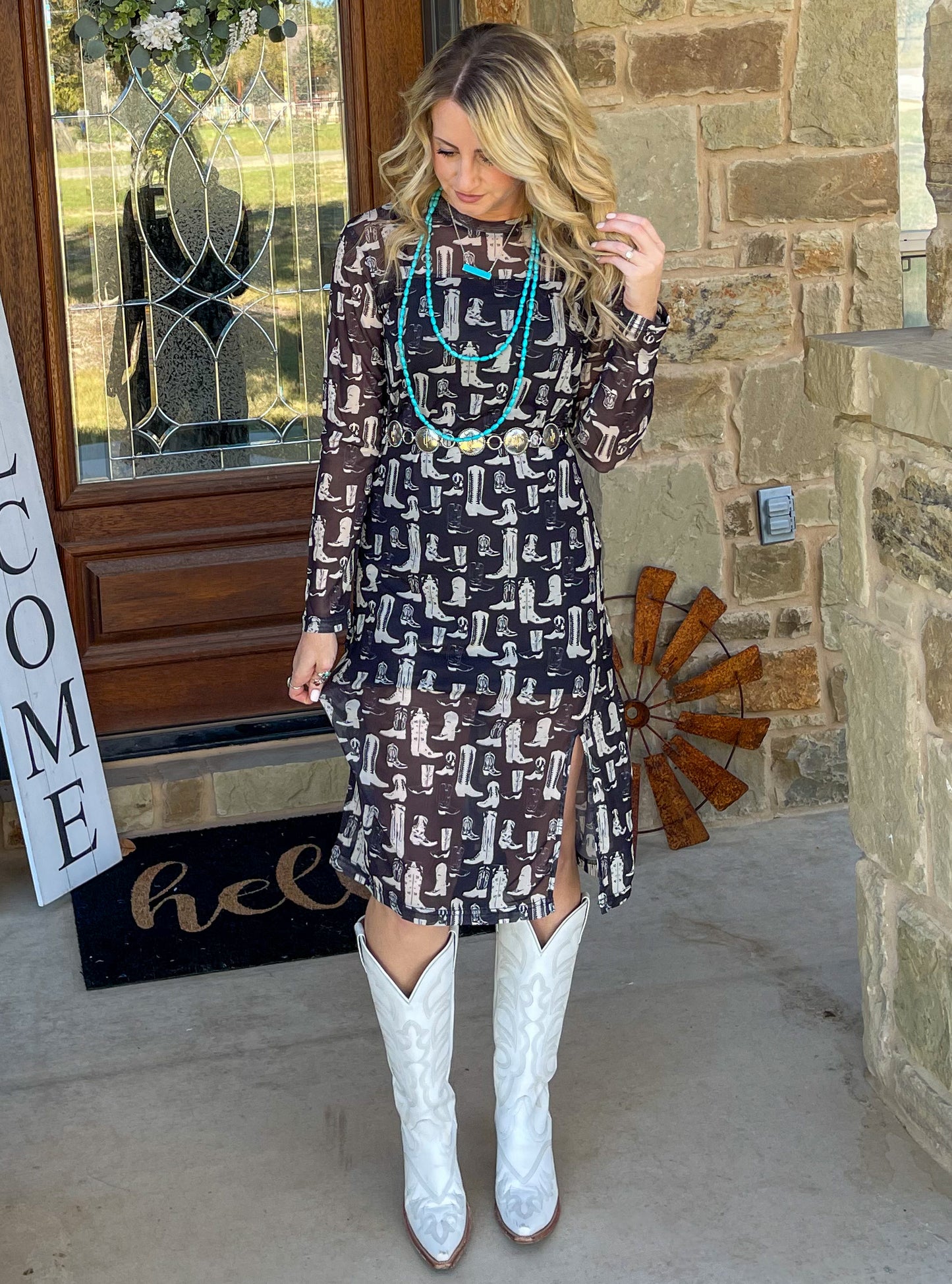 Boot Scootin’ Mesh Dress