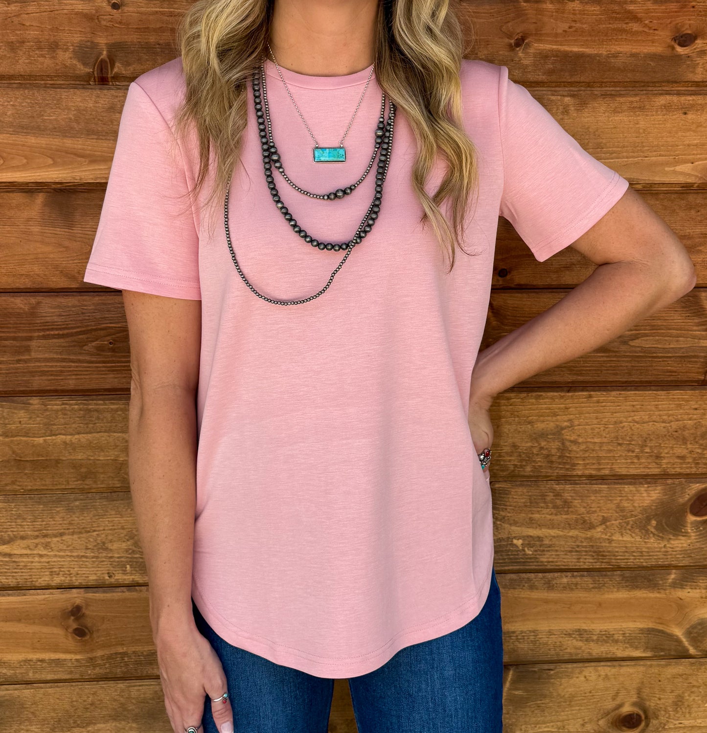 Cloud Basic Free Tee *Blush