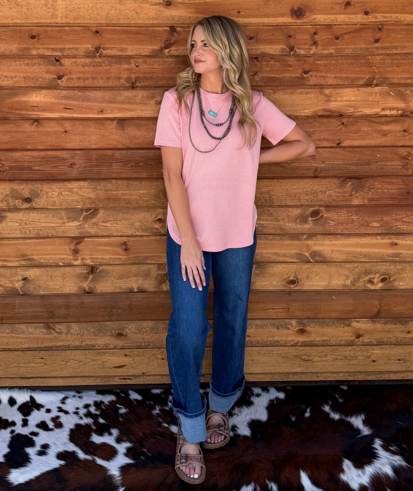 Cloud Basic Free Tee *Blush