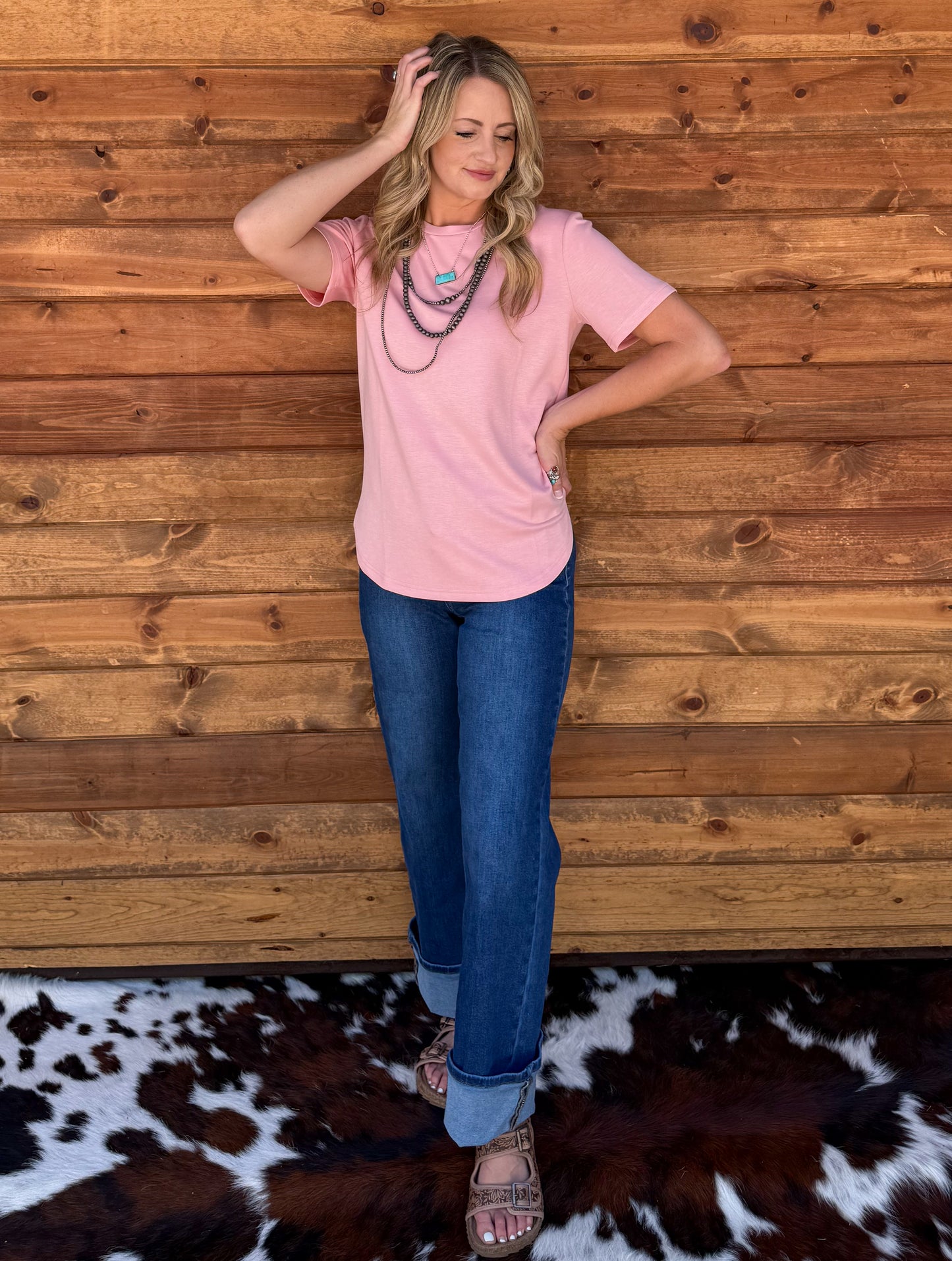 Cloud Basic Free Tee *Blush