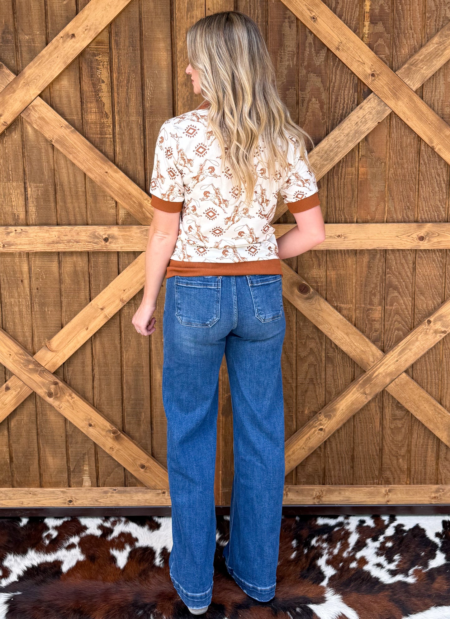 Cowboy Up Aztec Top