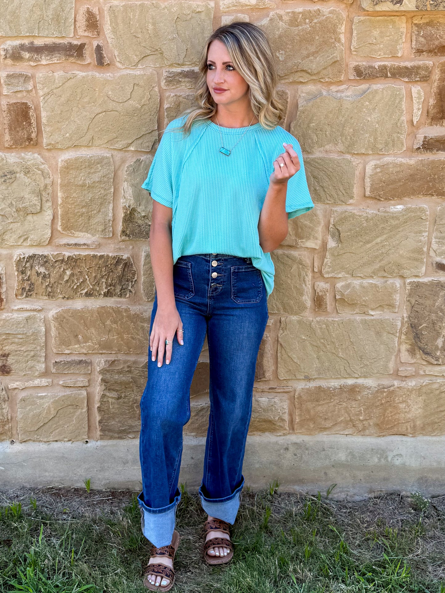 Ribbed Basic Top *Mint