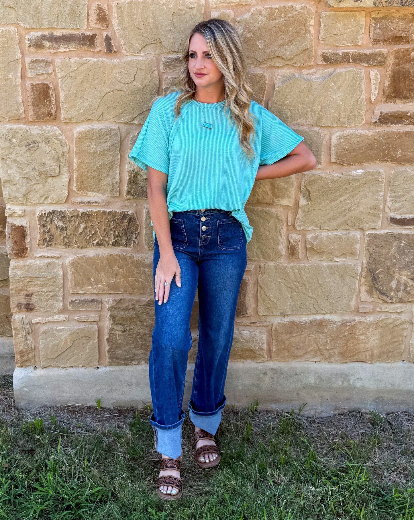 Ribbed Basic Top *Mint