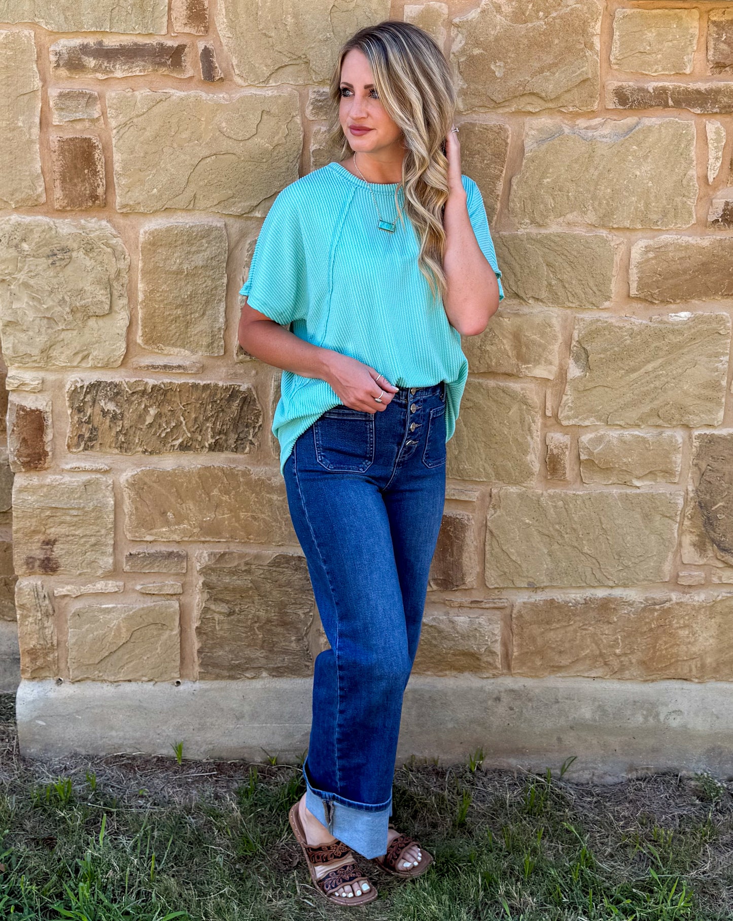 Ribbed Basic Top *Mint
