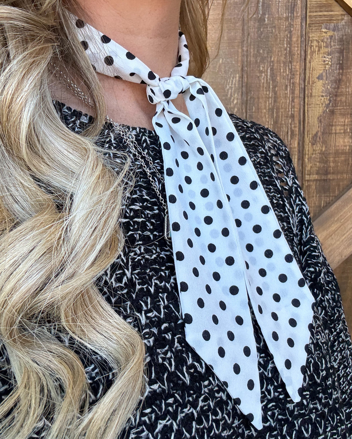 Polka Dot Twilly *White