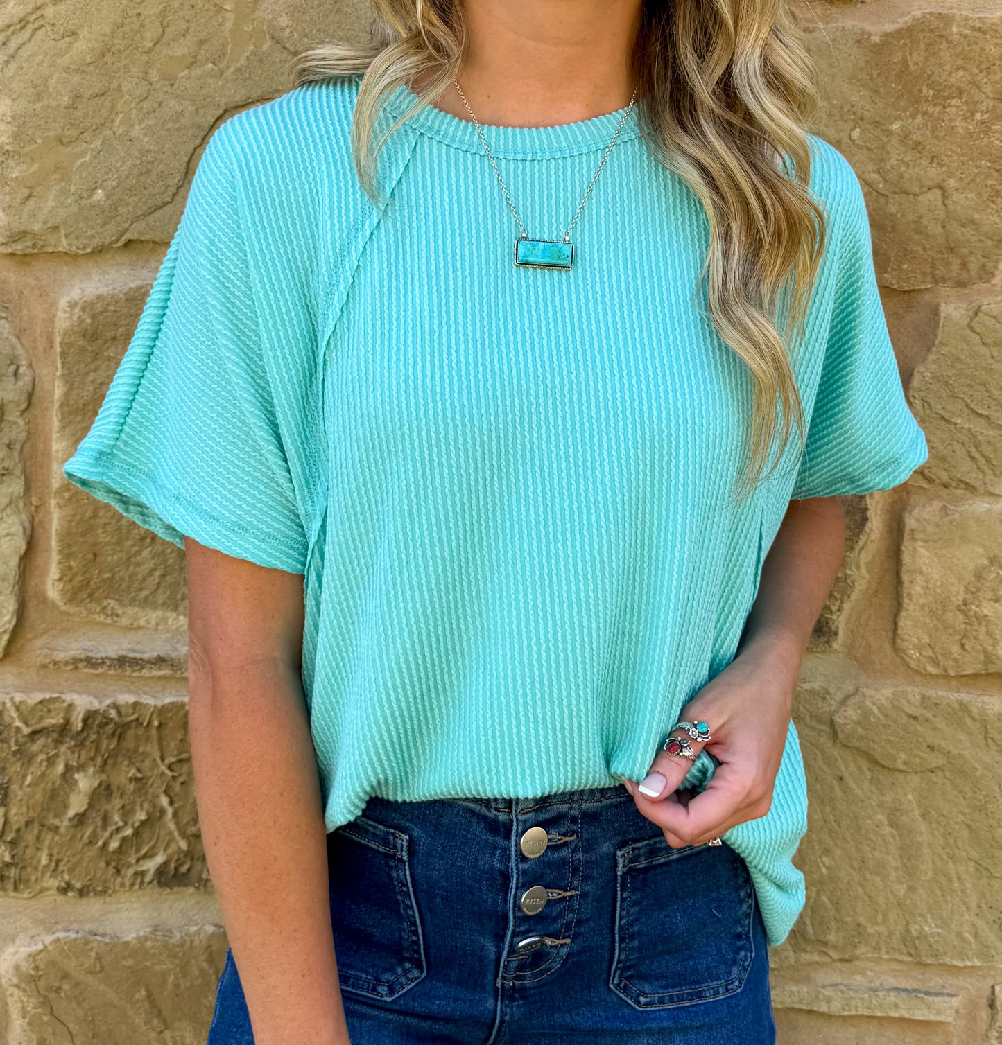 Ribbed Basic Top *Mint