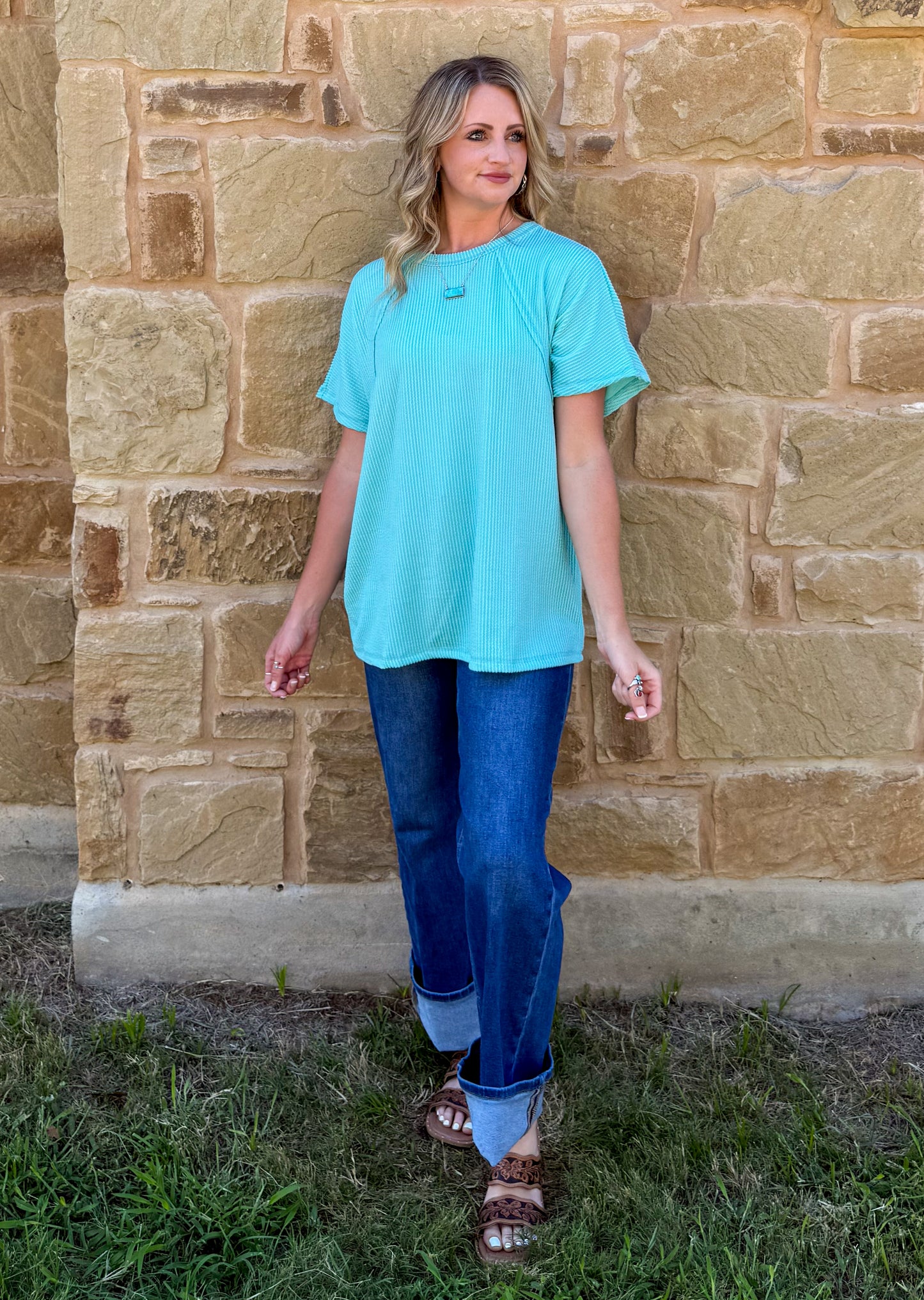 Ribbed Basic Top *Mint