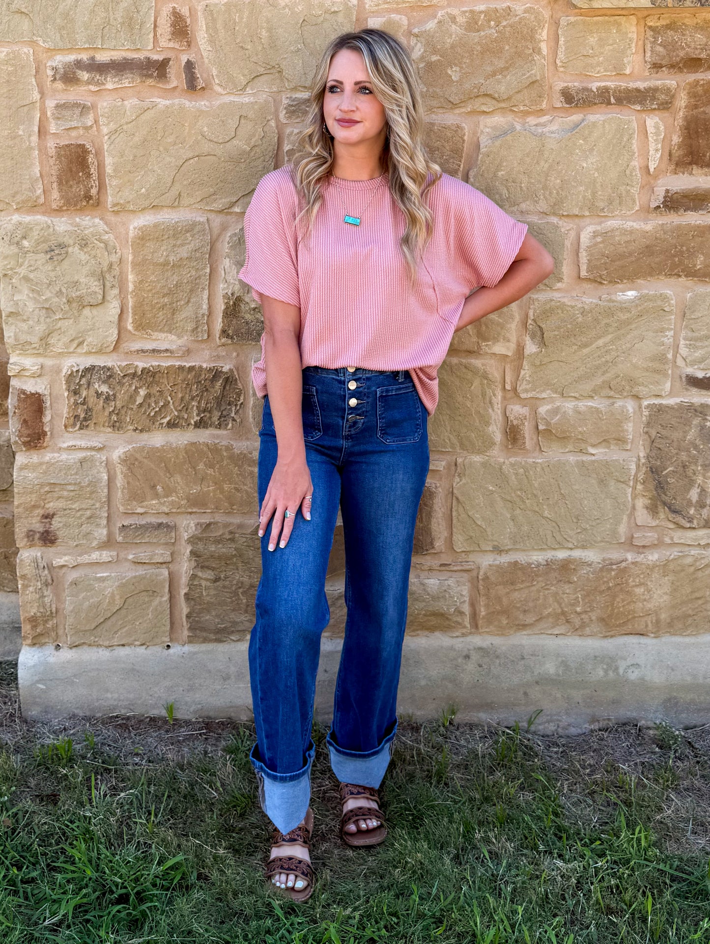Ribbed Basic Top *Mauve