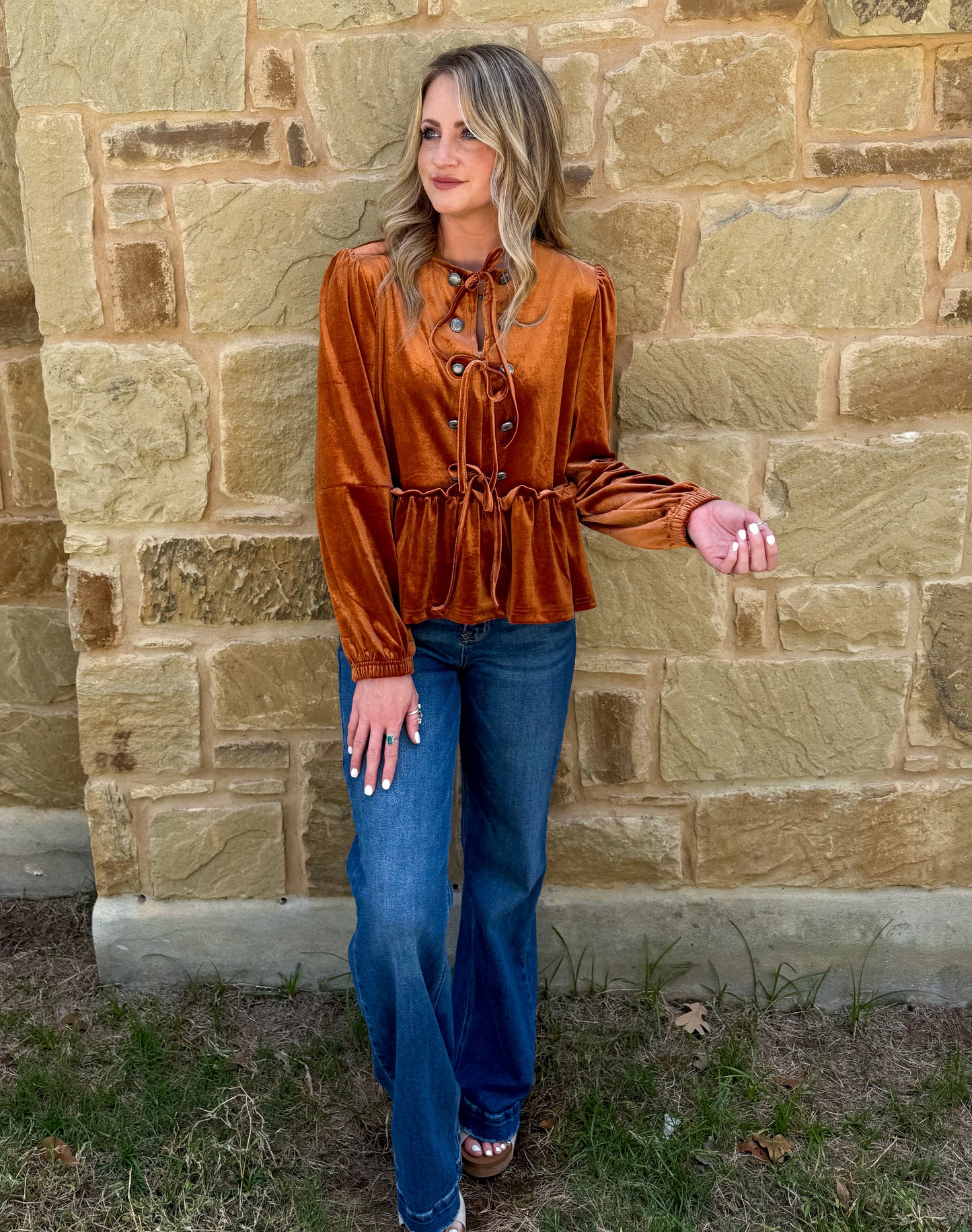 Western Velvet Blouse