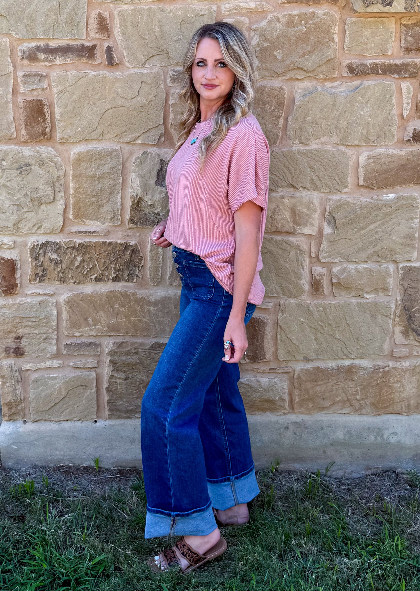 Ribbed Basic Top *Mauve