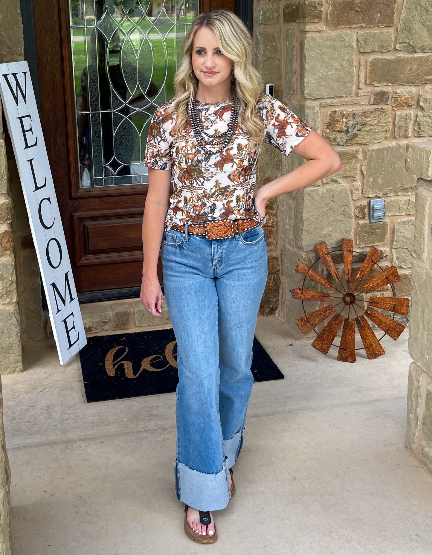 Buckaroo Mesh Top