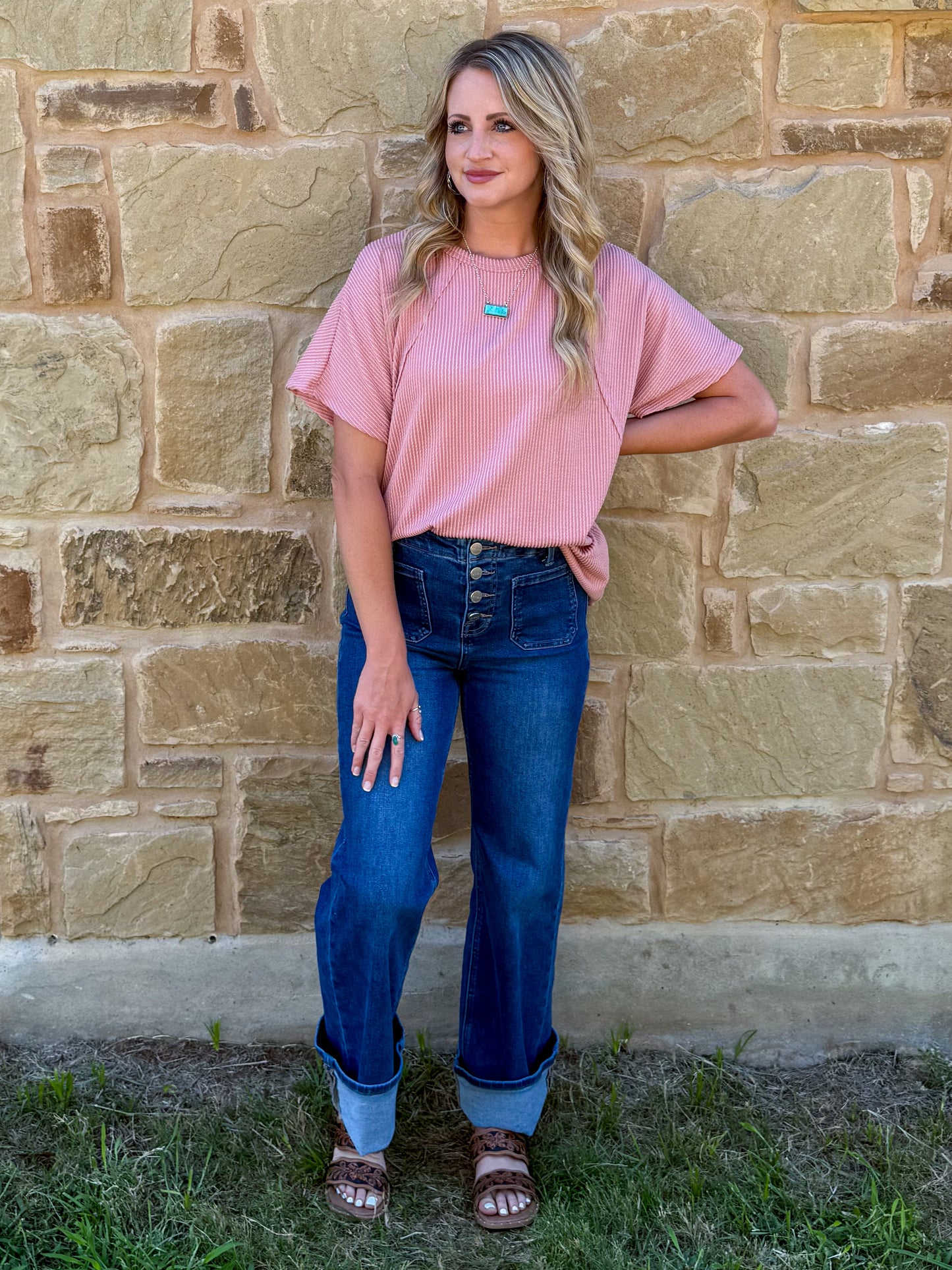 Ribbed Basic Top *Mauve