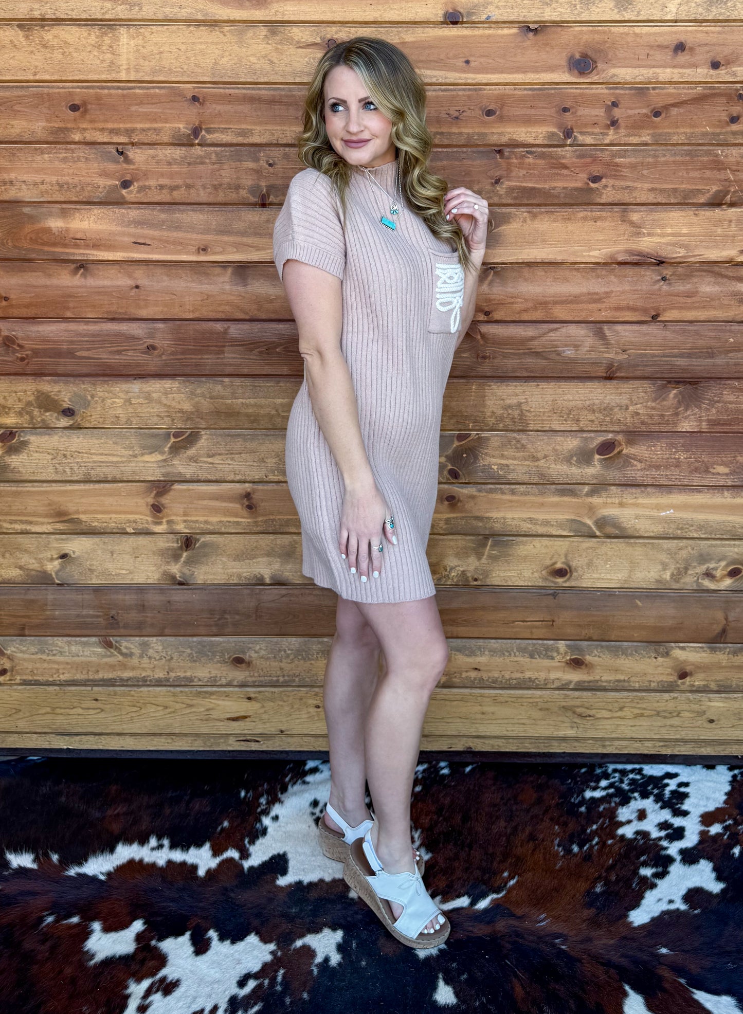 The Carolina Boot Stitch Sweater Dress