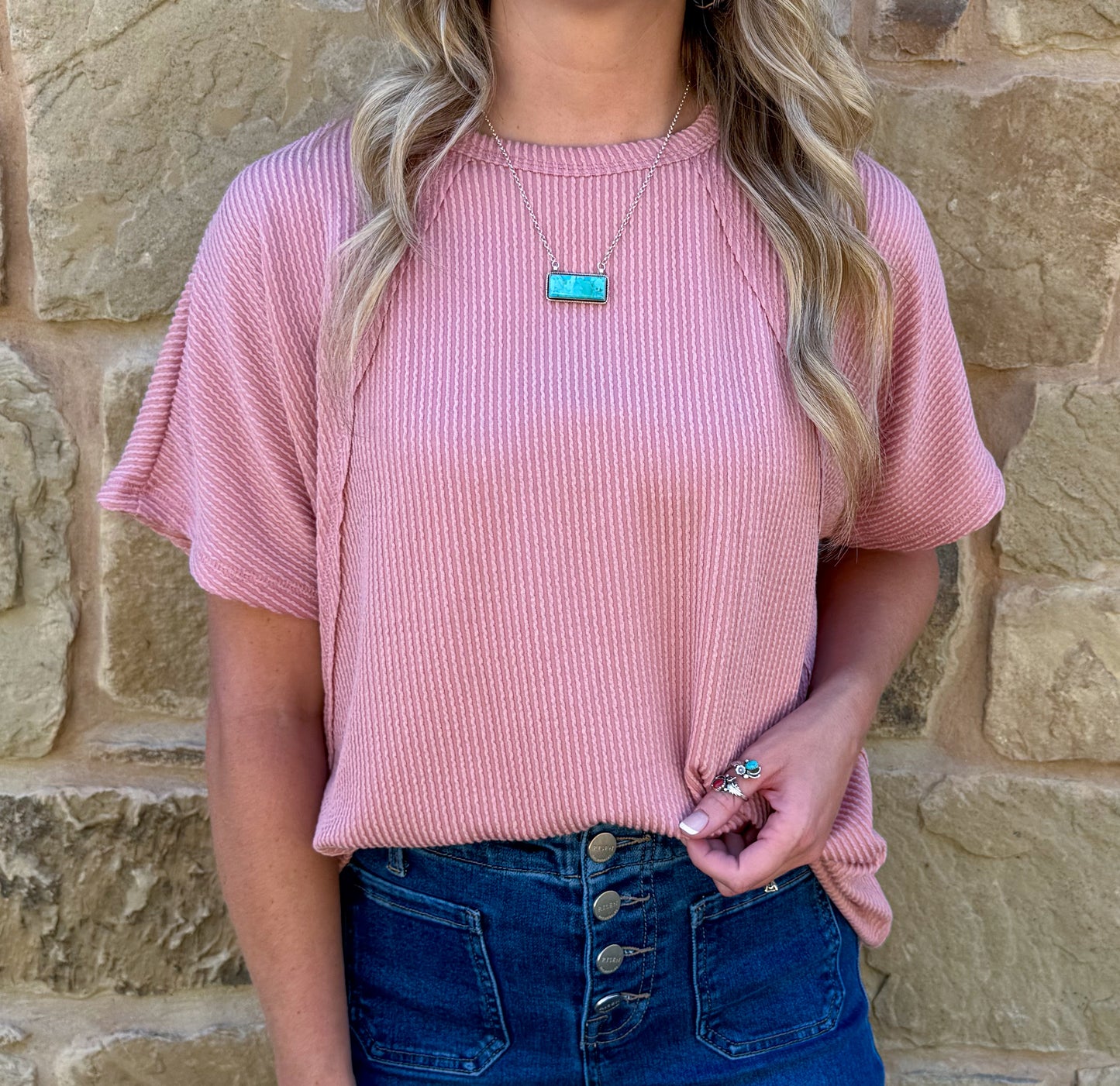 Ribbed Basic Top *Mauve