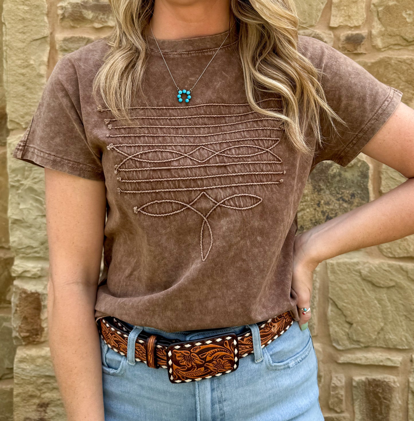 Rope Boot Stitch Top