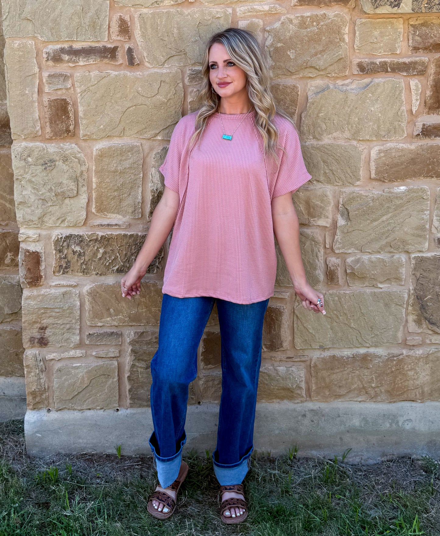Ribbed Basic Top *Mauve
