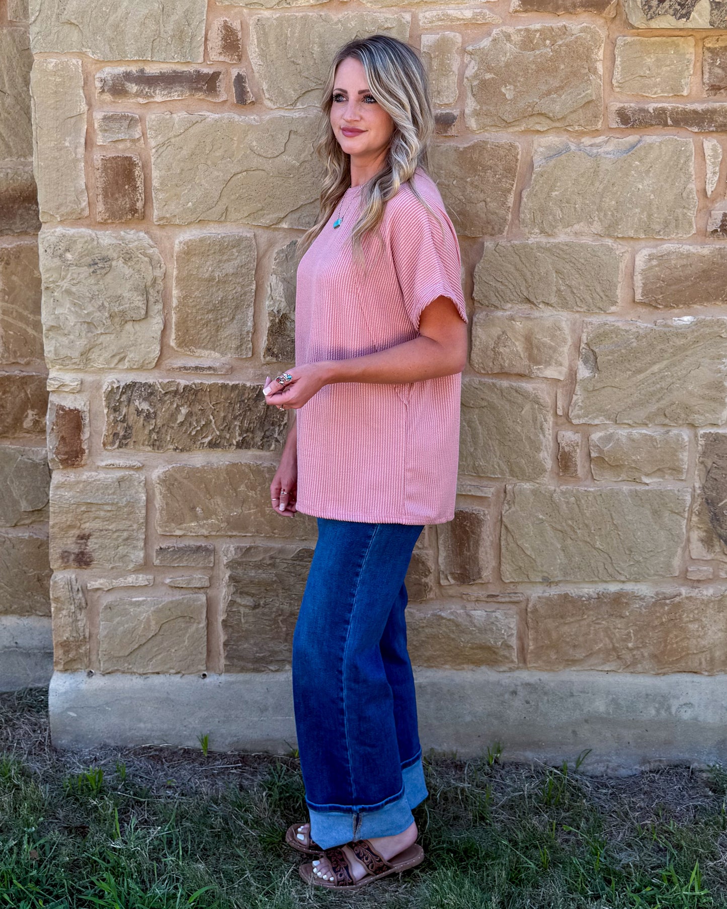 Ribbed Basic Top *Mauve