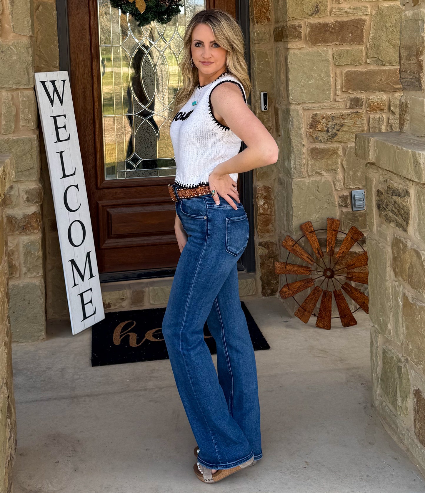 Howdy Cropped Sweater Vest