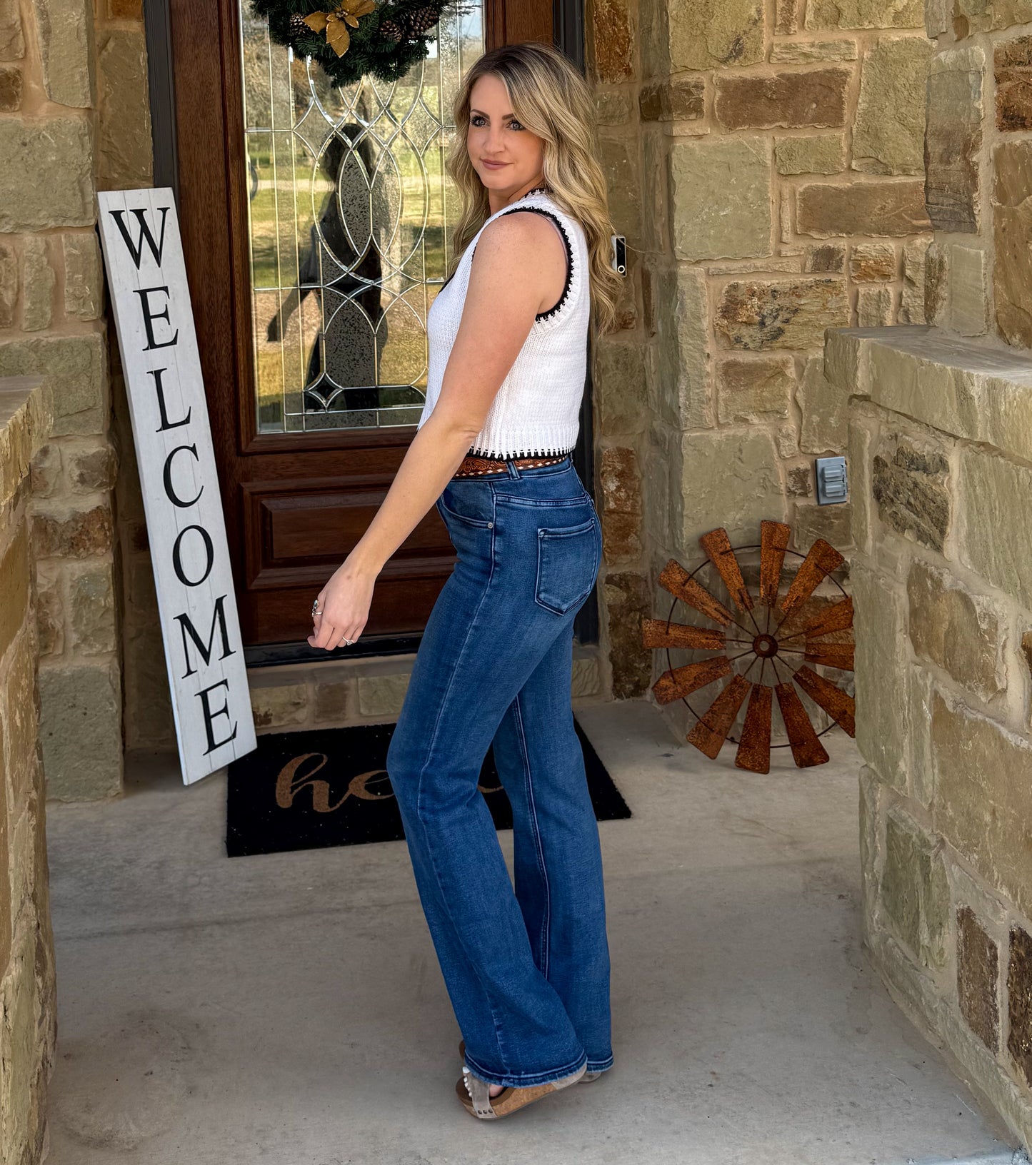 Howdy Cropped Sweater Vest