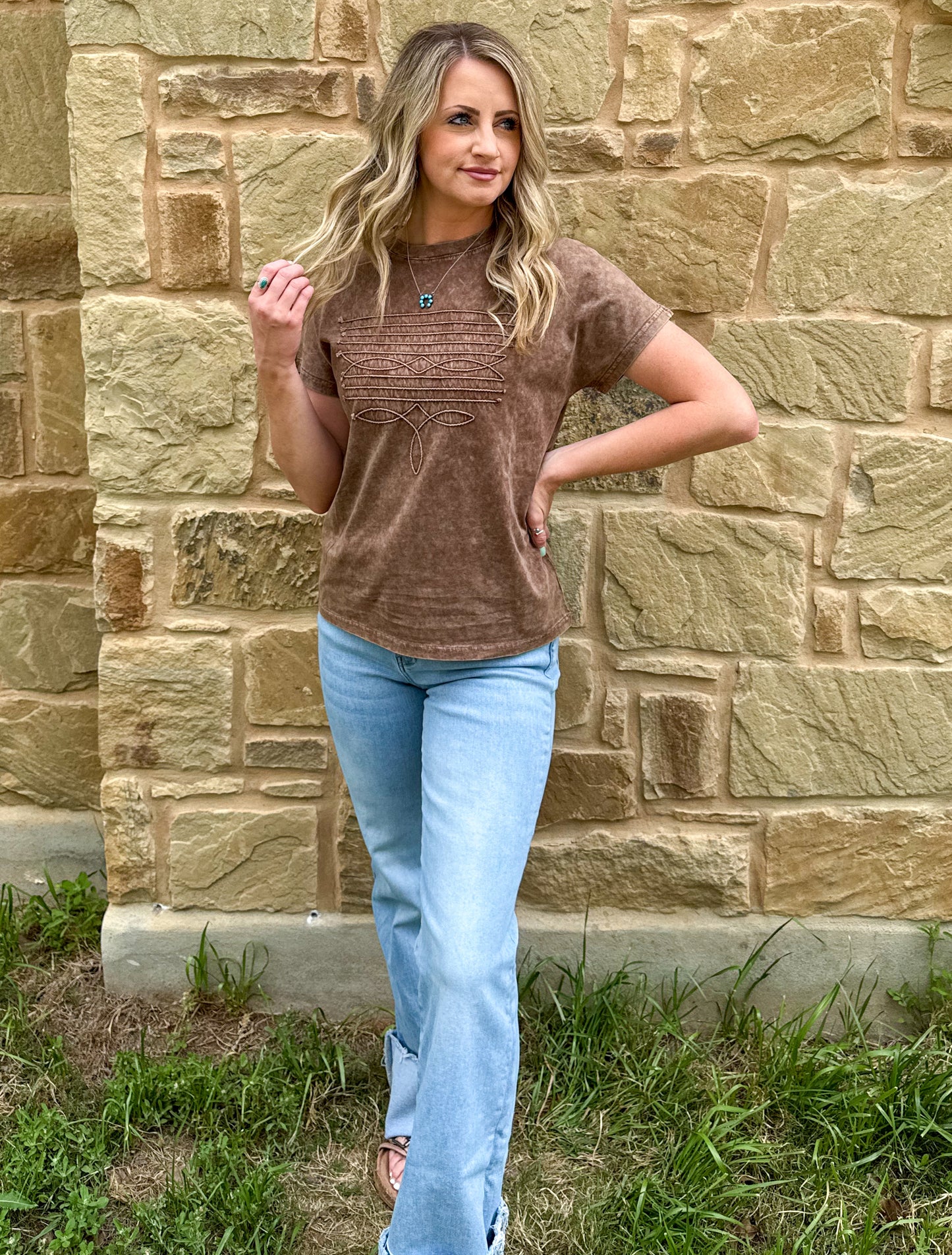 Rope Boot Stitch Top
