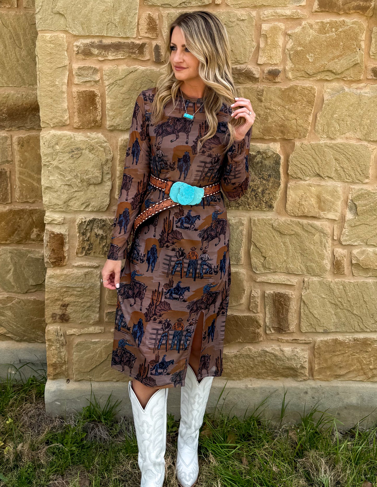 Cowboy Encounters Mesh Dress