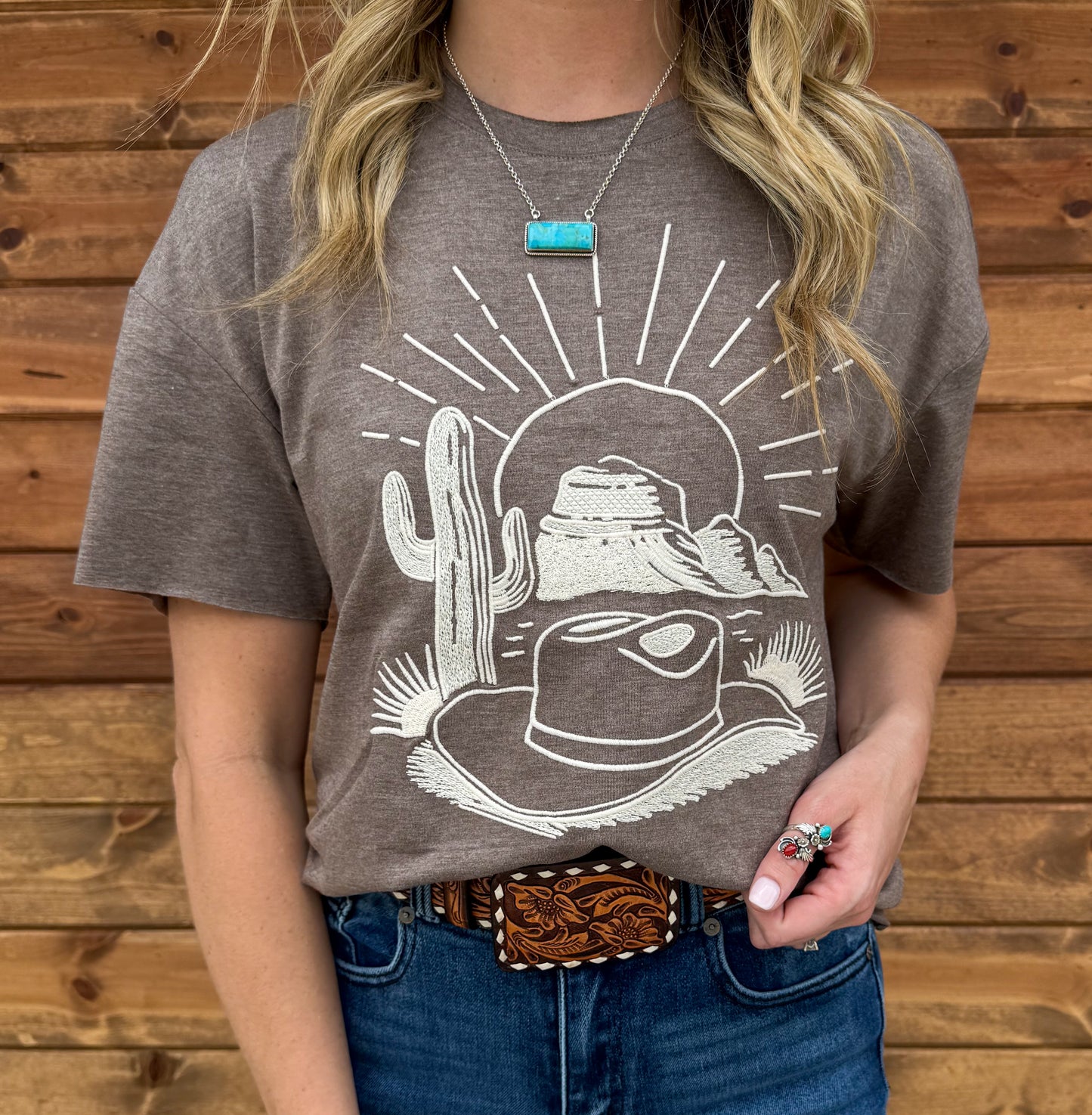 Cowboy Hat Sunrise Top