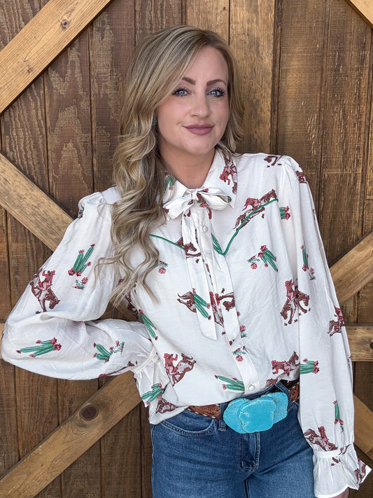 Cactus Buckaroo Blouse