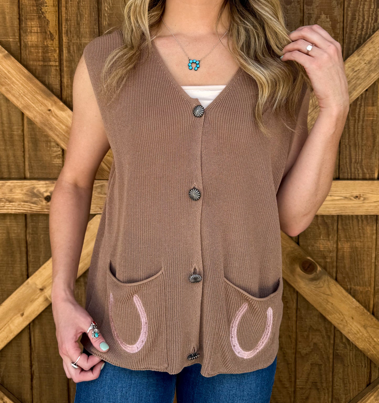 Luck Be Western Sweater Vest