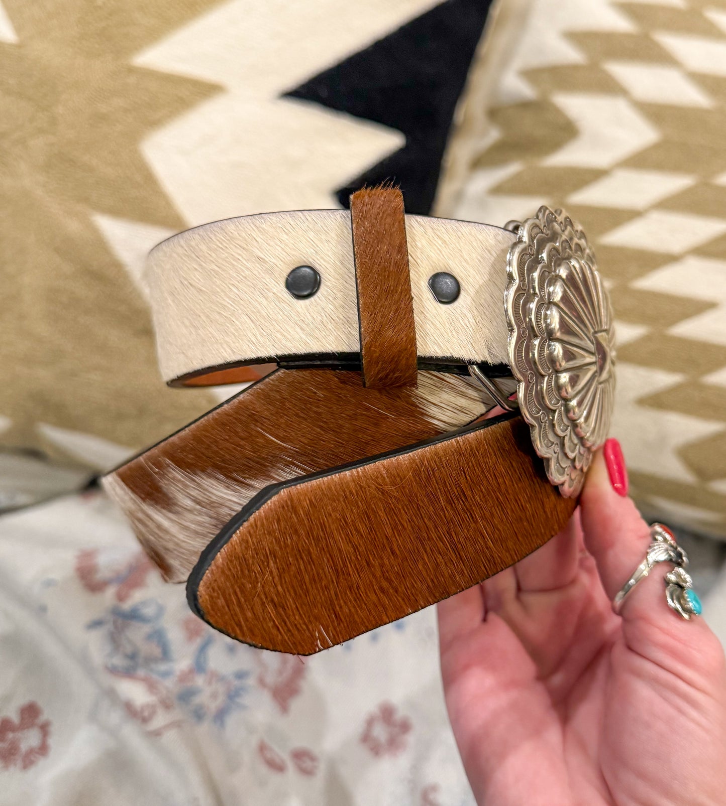 The Oklahoma Cowhide Belt