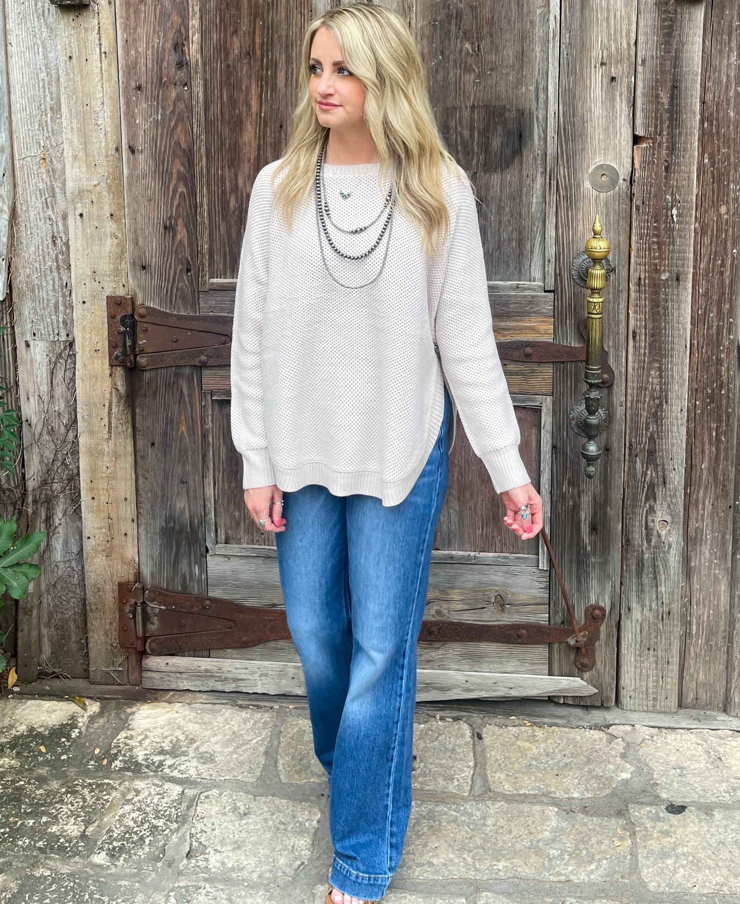 Texana Concho Sweater *Birch