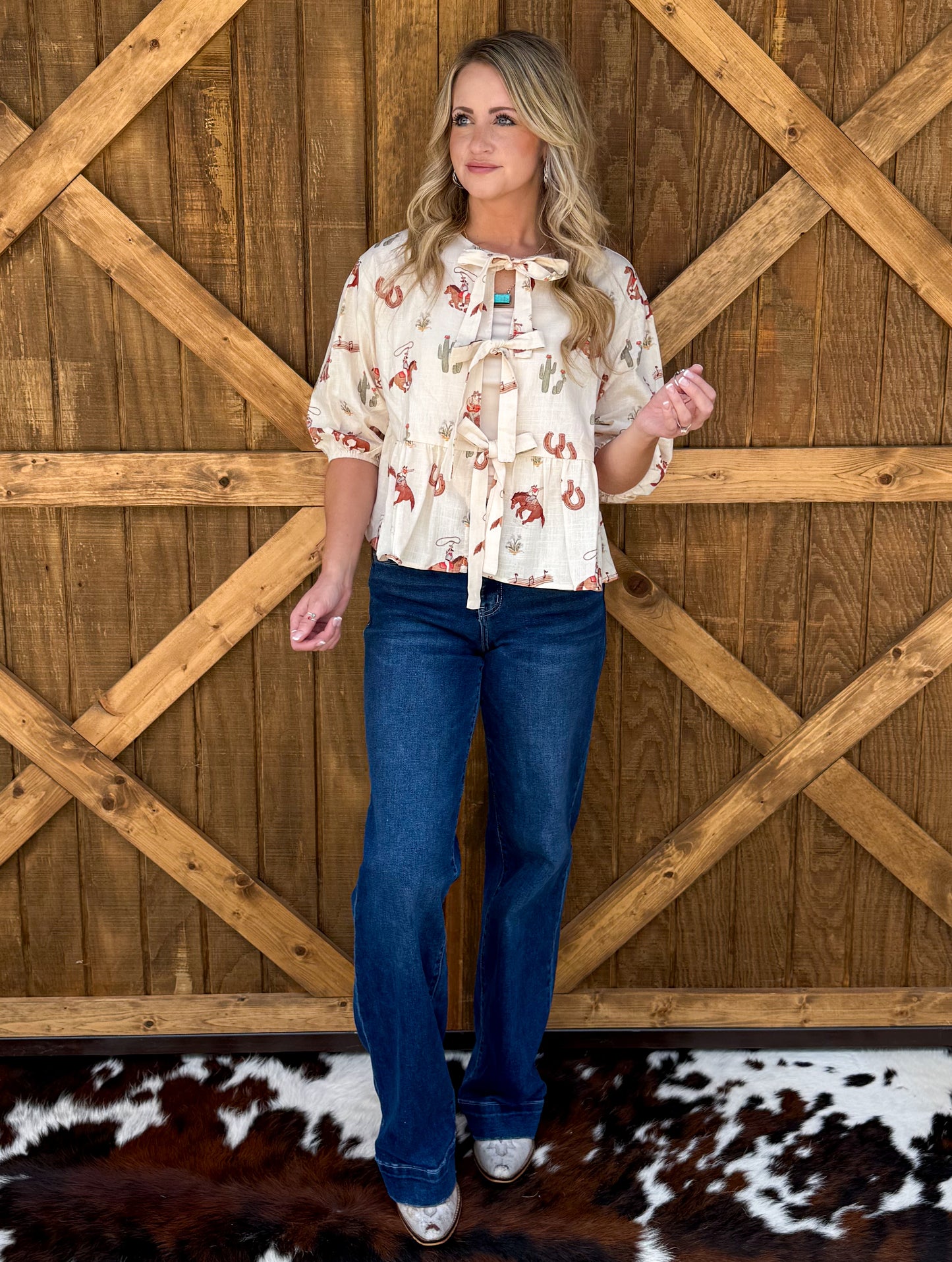 Cowboys & Horseshoes Blouse