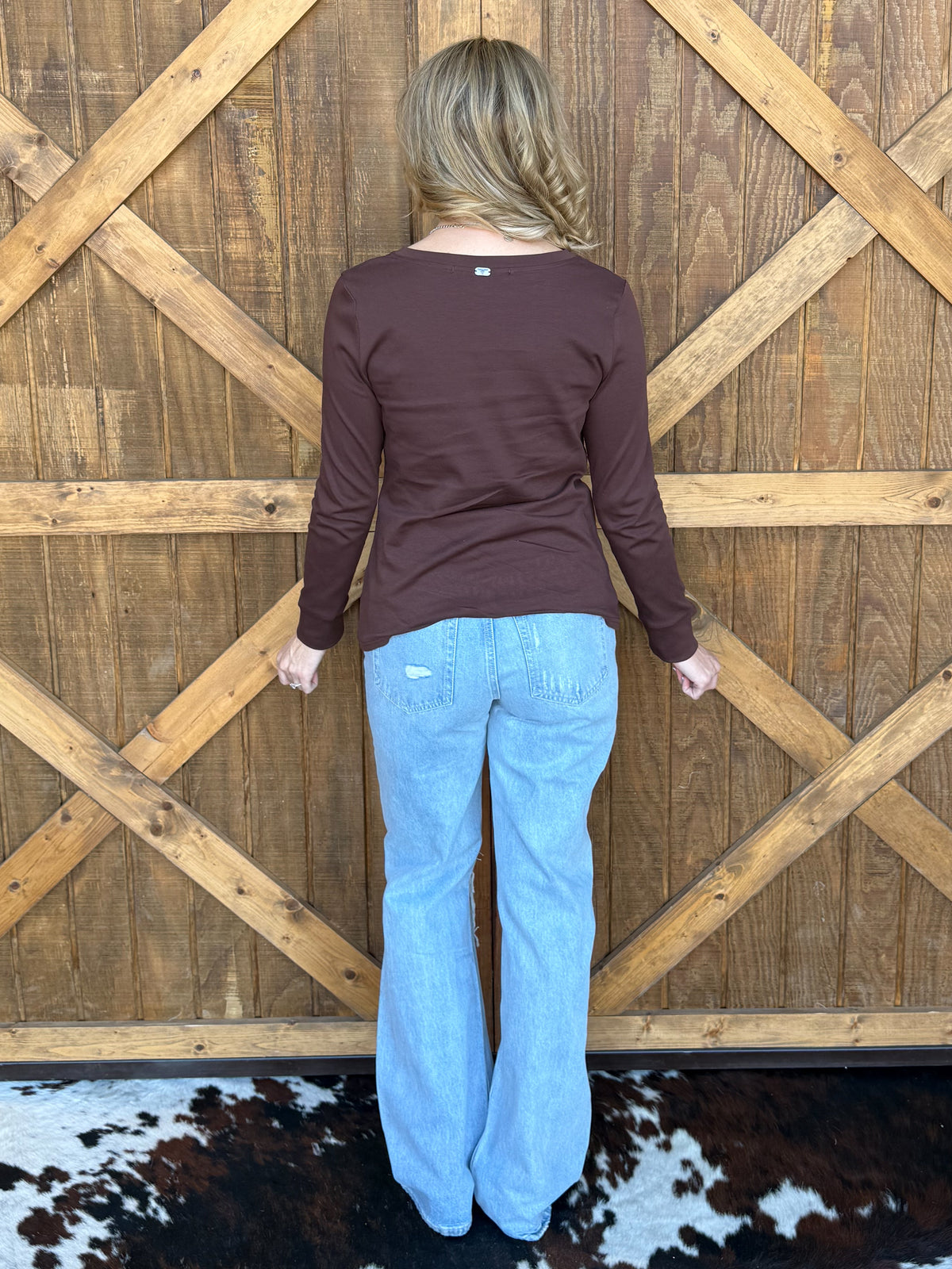 Western Concho Long Sleeve *Brown