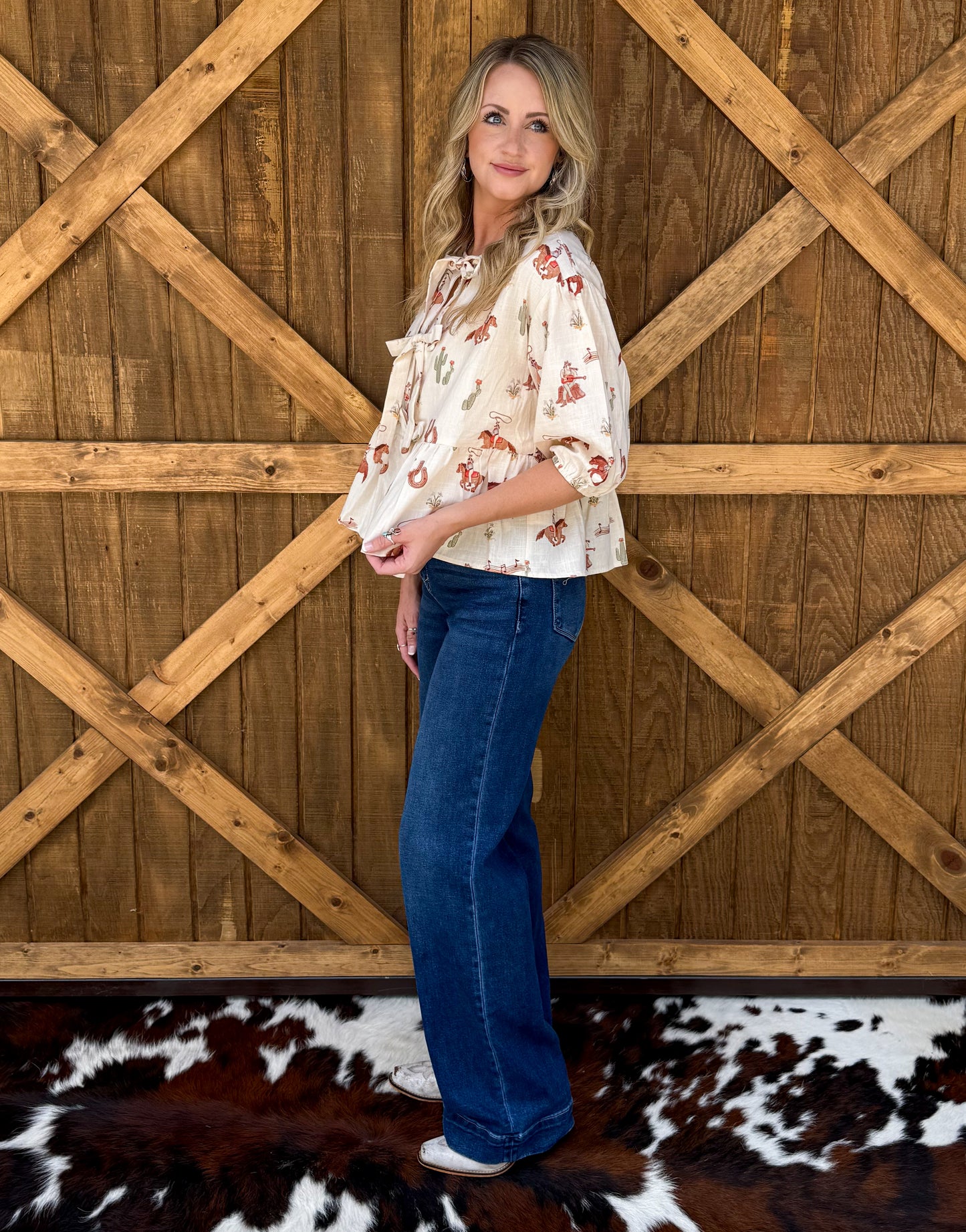 Cowboys & Horseshoes Blouse