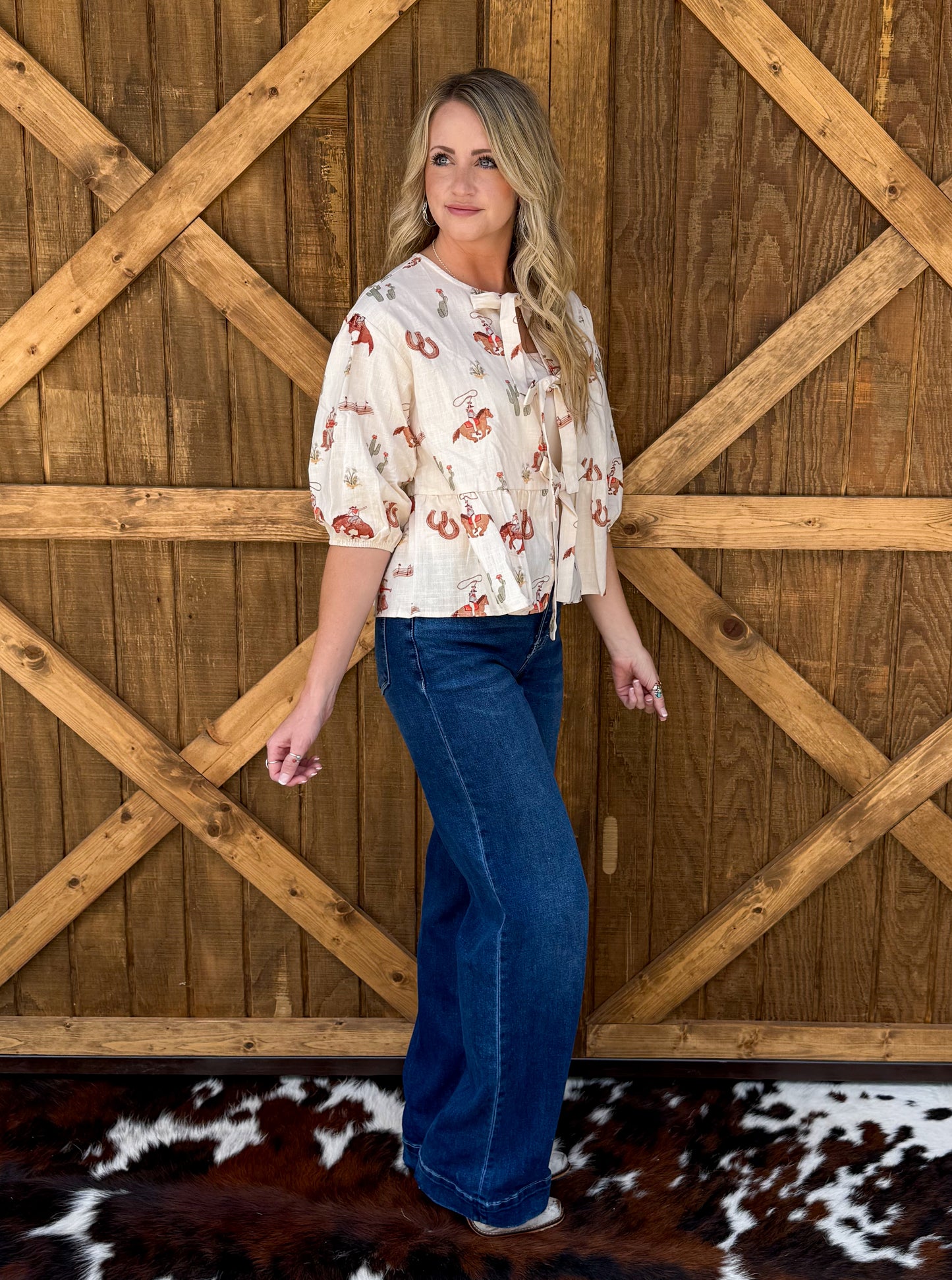 Cowboys & Horseshoes Blouse