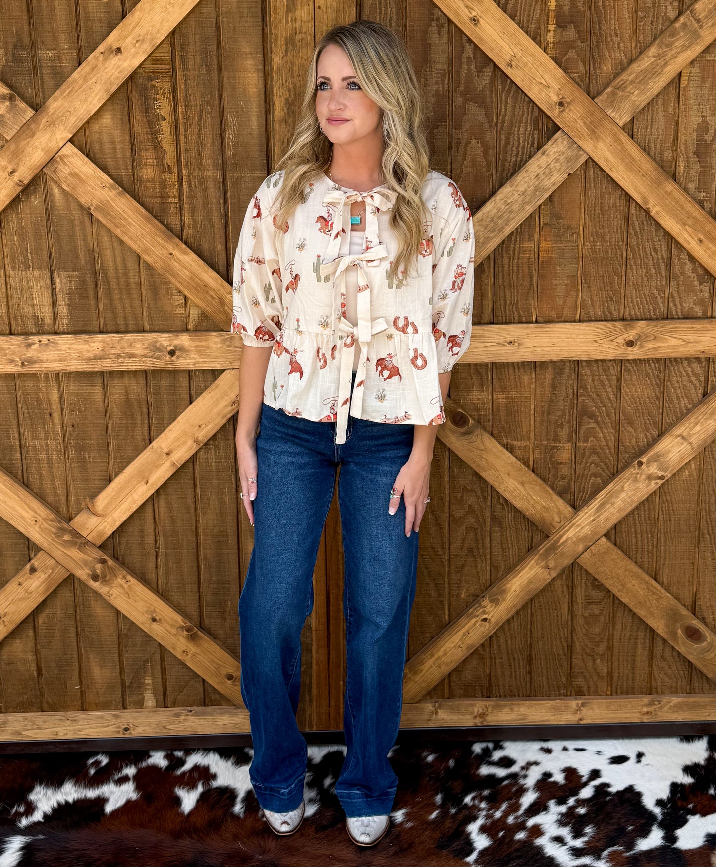 Cowboys & Horseshoes Blouse