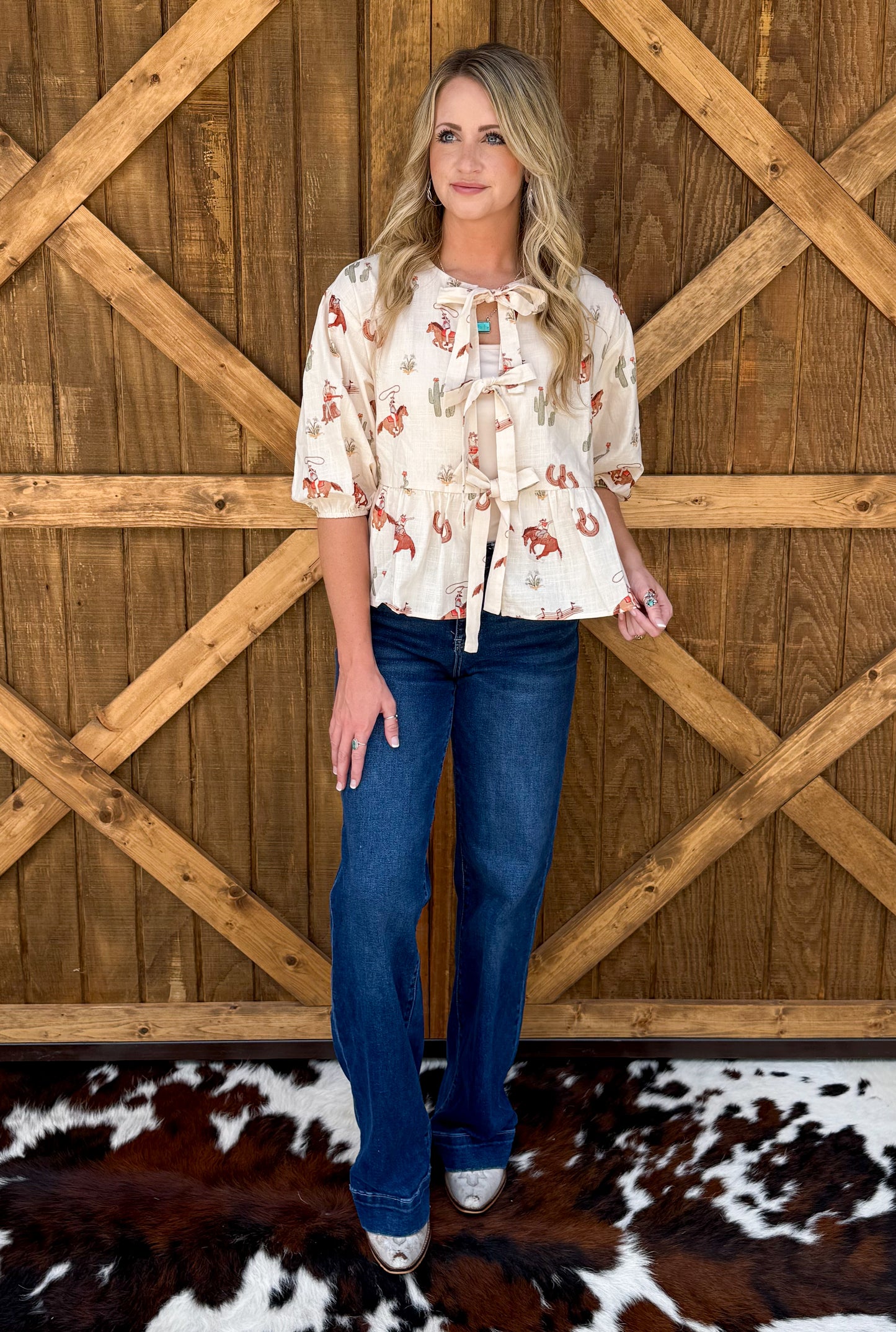Cowboys & Horseshoes Blouse